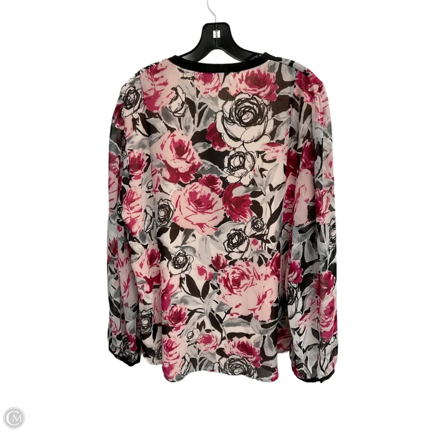 Blouse Designer By Karl Lagerfeld In Multi-colored, Size: Xl