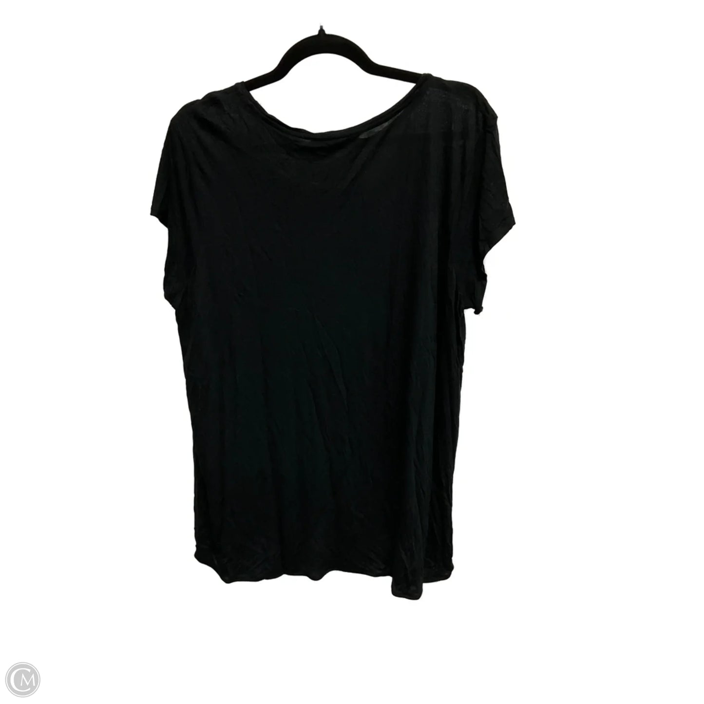 Top Short Sleeve Basic By Lauren By Ralph Lauren In Black, Size: 2x