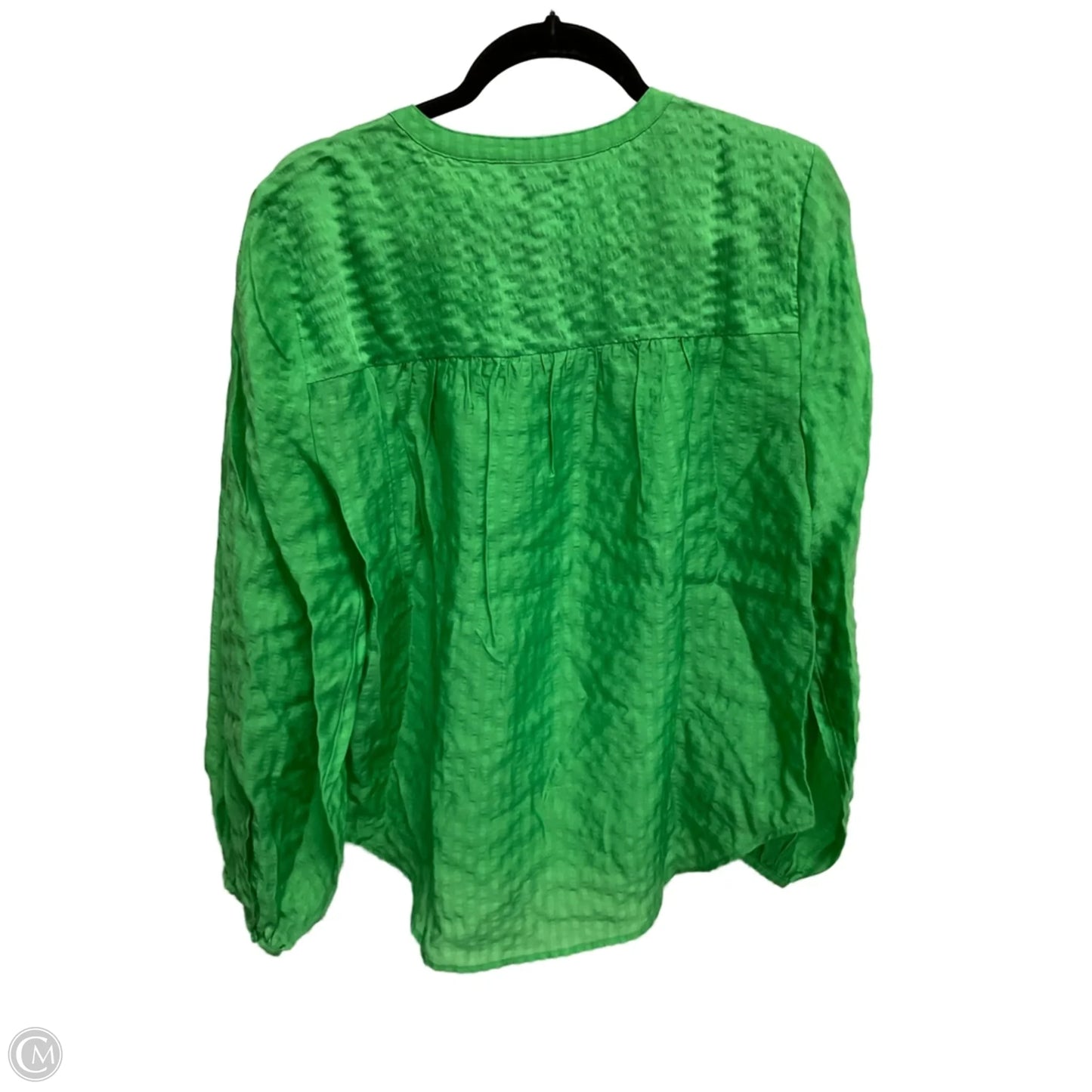 Top Long Sleeve By Cmc In Green, Size: M