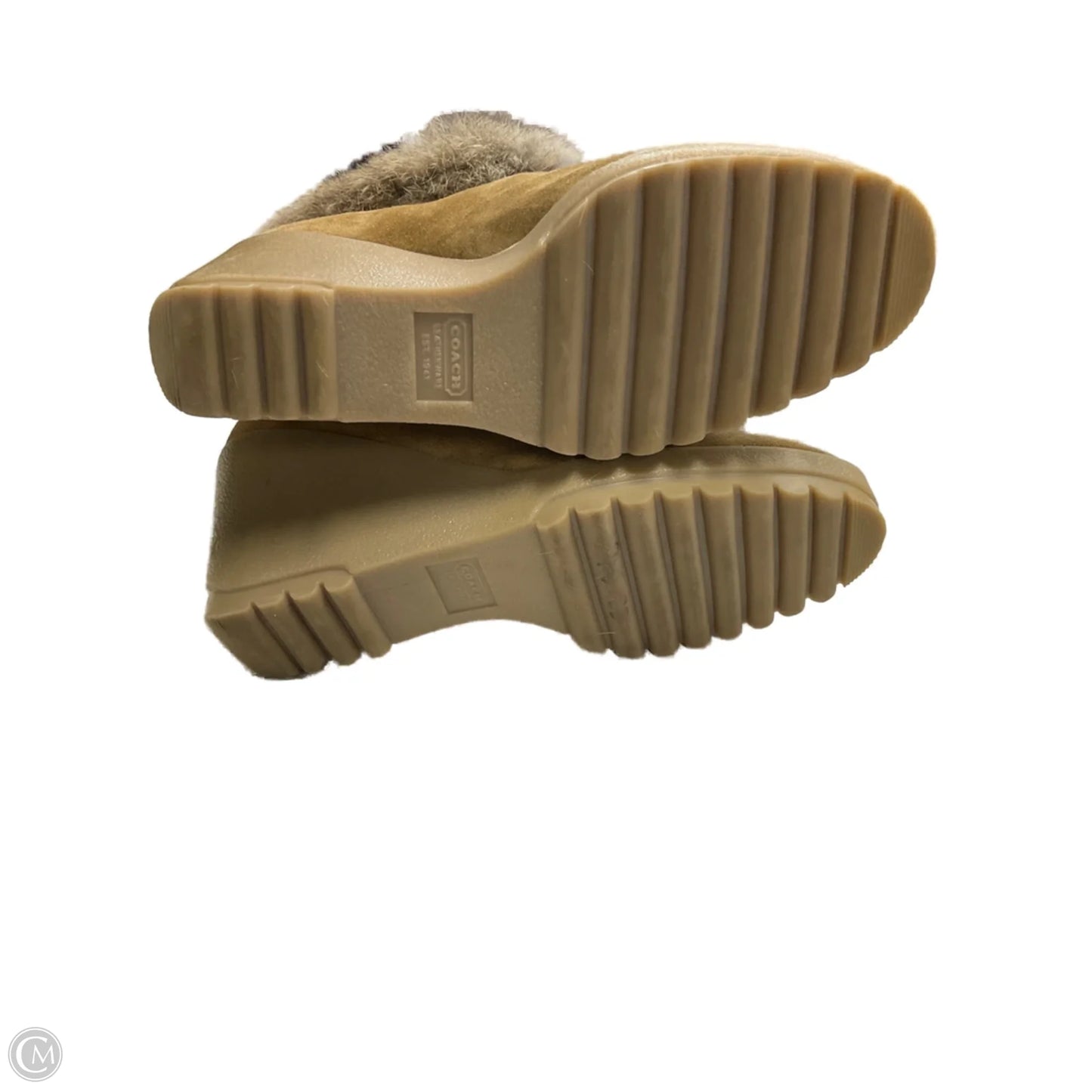 Boots Designer By Coach In Tan, Size: 8