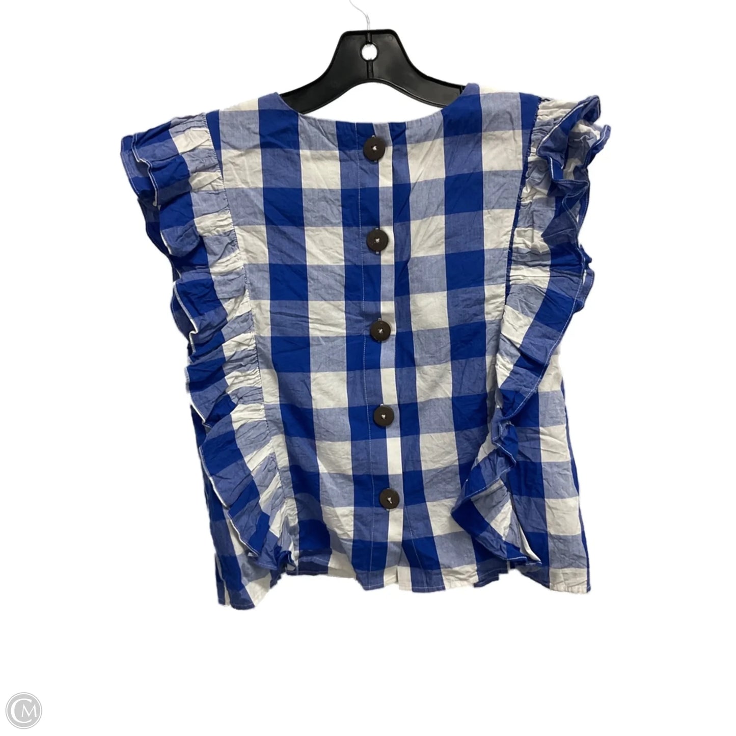 Top Short Sleeve By Anthropologie In Blue, Size: S