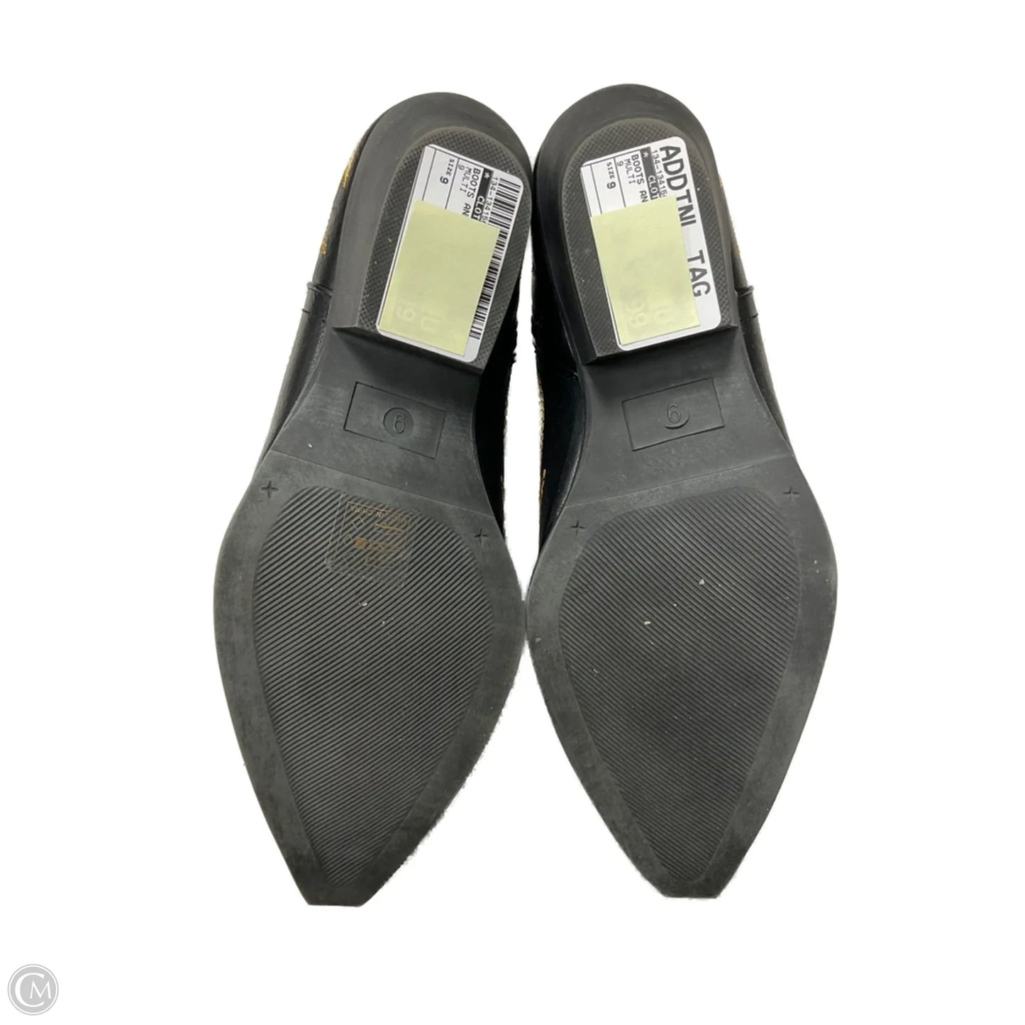 Boots Ankle Heels By Clothes Mentor In Multi-colored, Size: 9