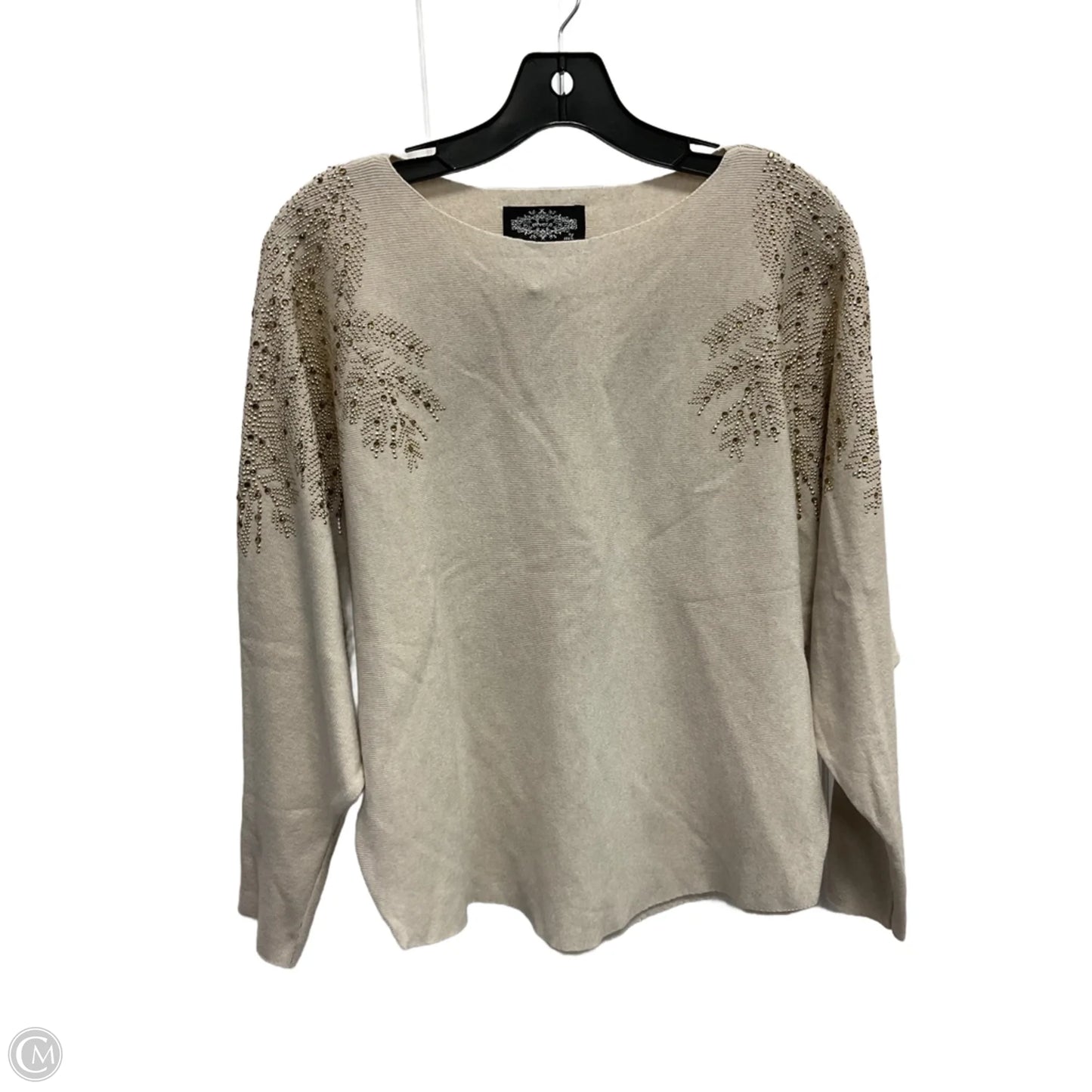 Sweater By Clothes Mentor In Tan, Size: L
