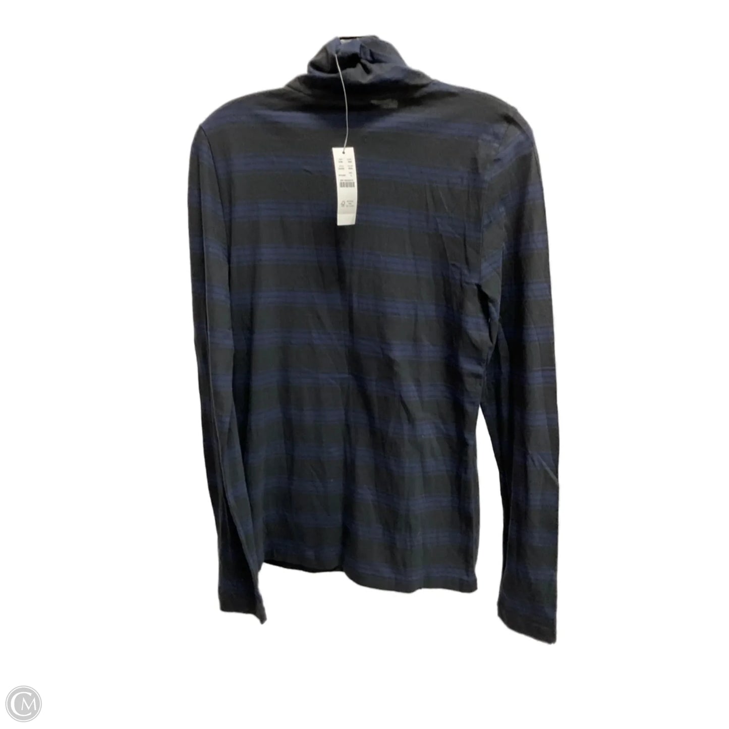 Top Long Sleeve By J. Crew In Black & Blue, Size: L