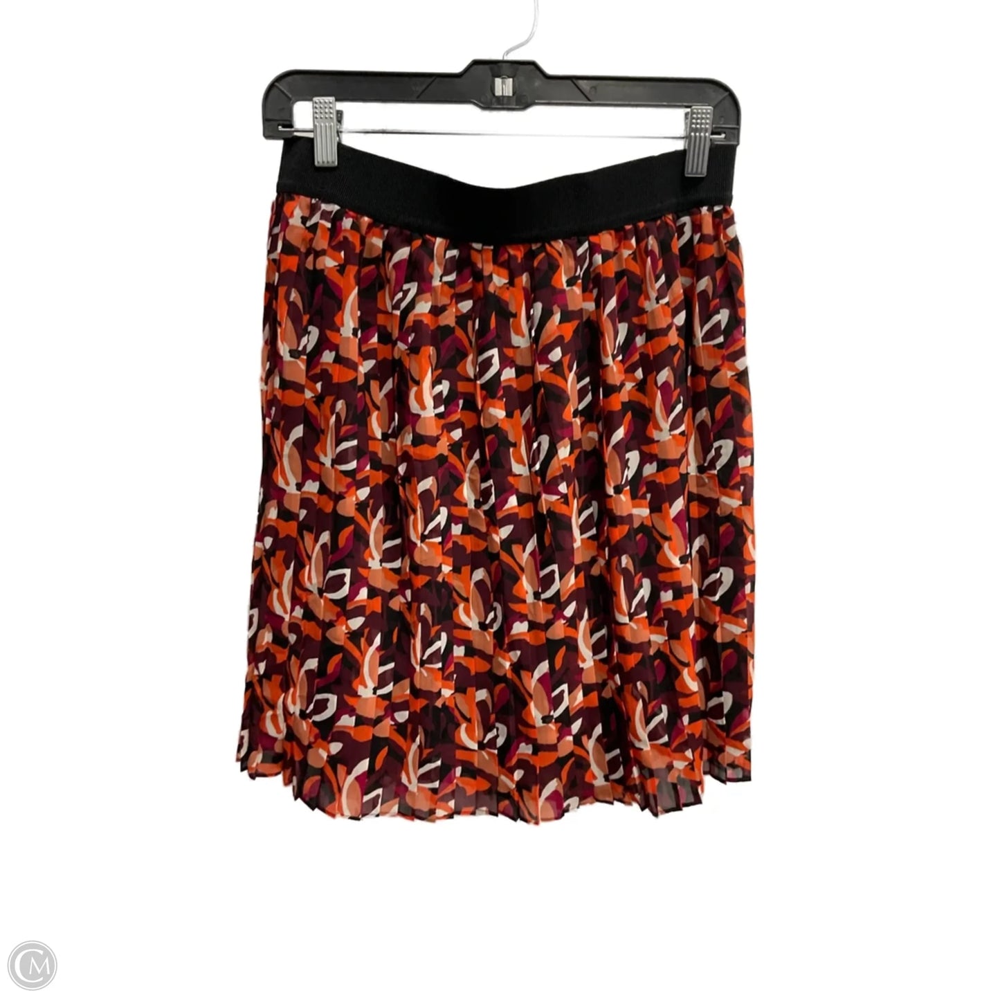 Skirt Mini & Short By Loft In Black & Orange, Size: M