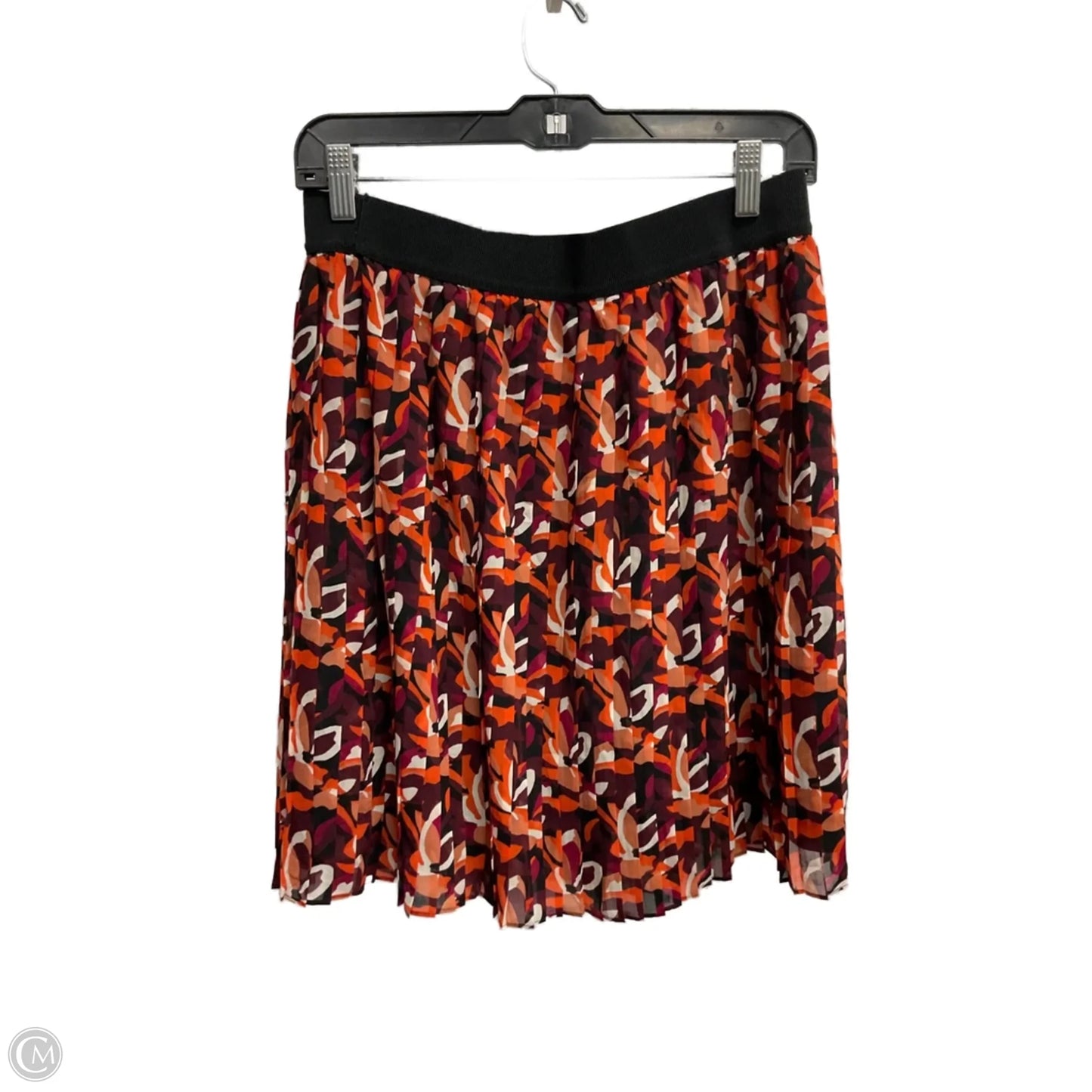 Skirt Mini & Short By Loft In Black & Orange, Size: M