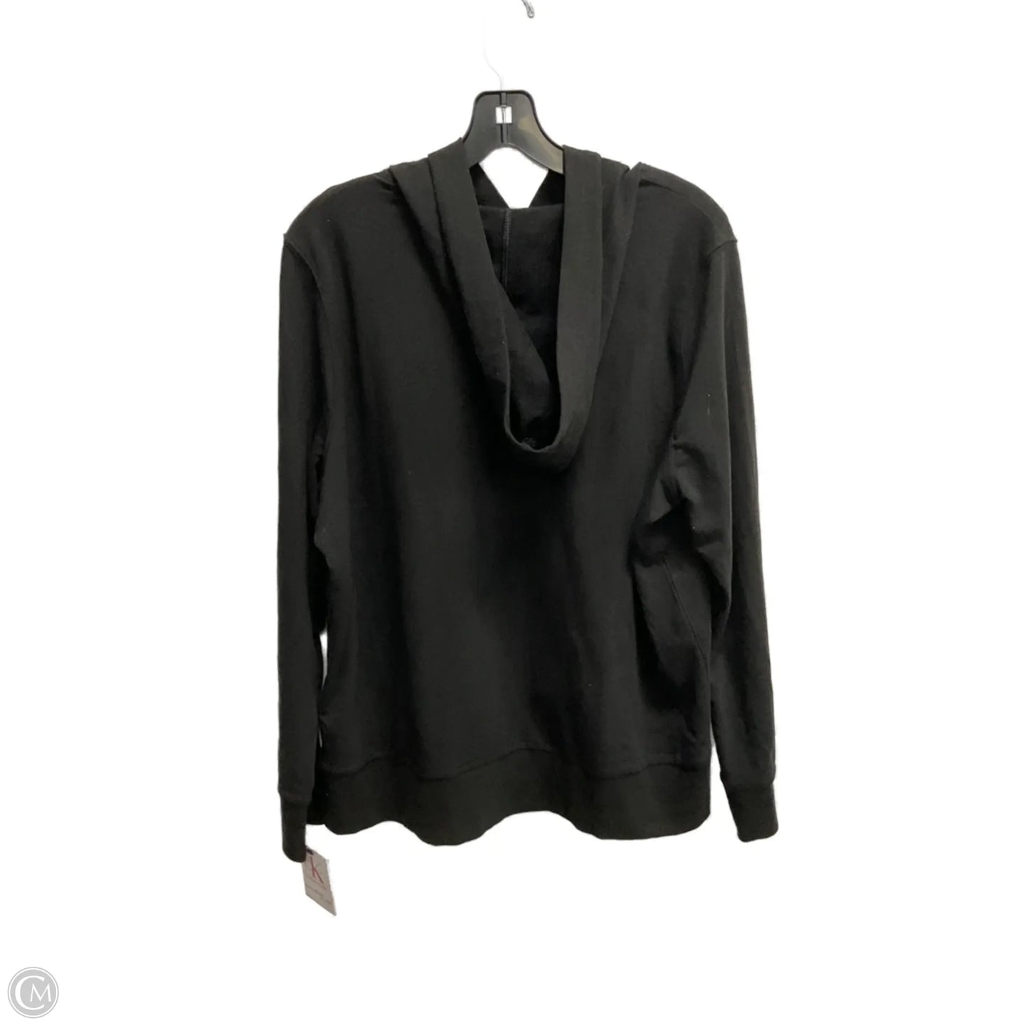 Sweatshirt Hoodie By Calvin Klein In Black, Size: 1x