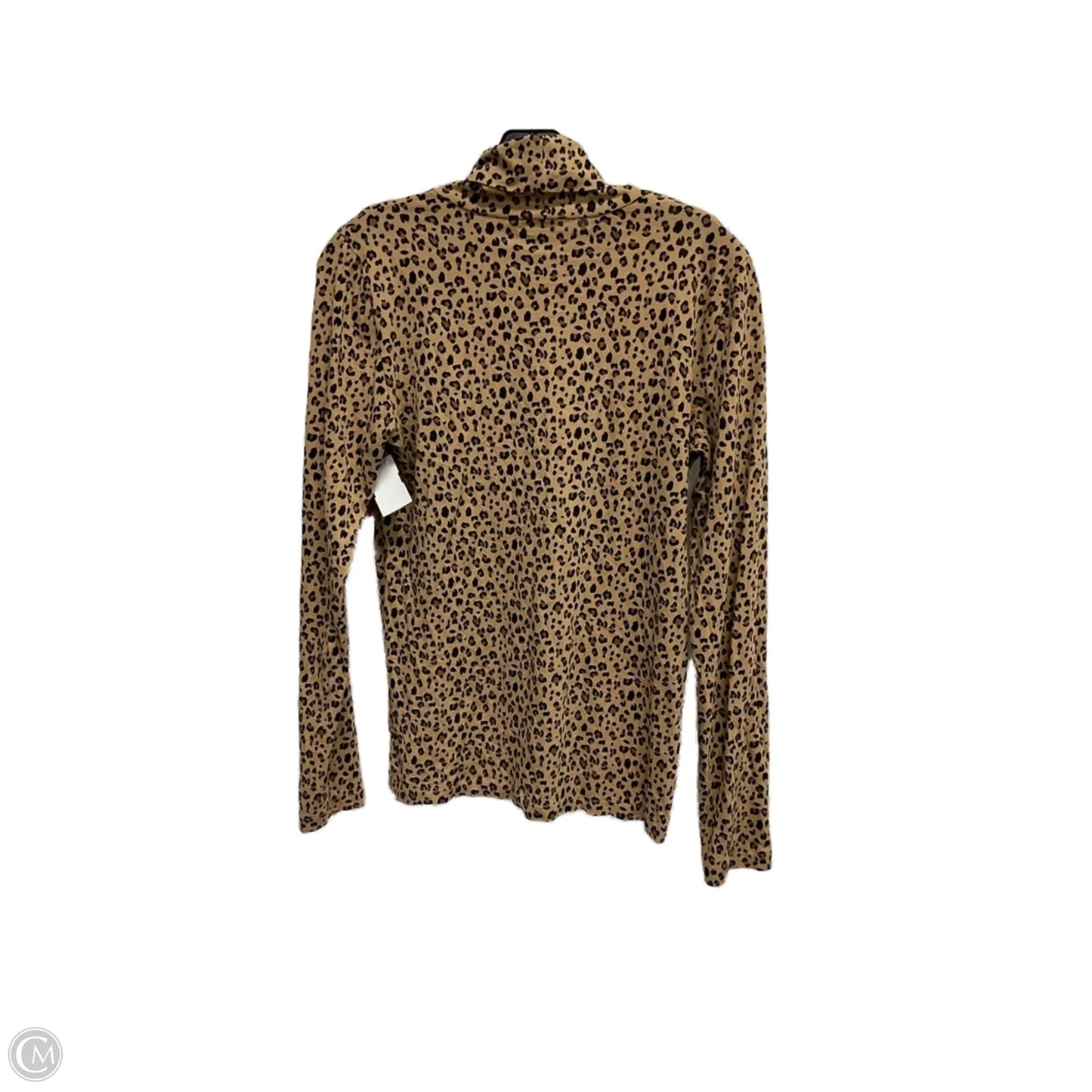 Top Long Sleeve Basic By J. Crew In Animal Print, Size: M