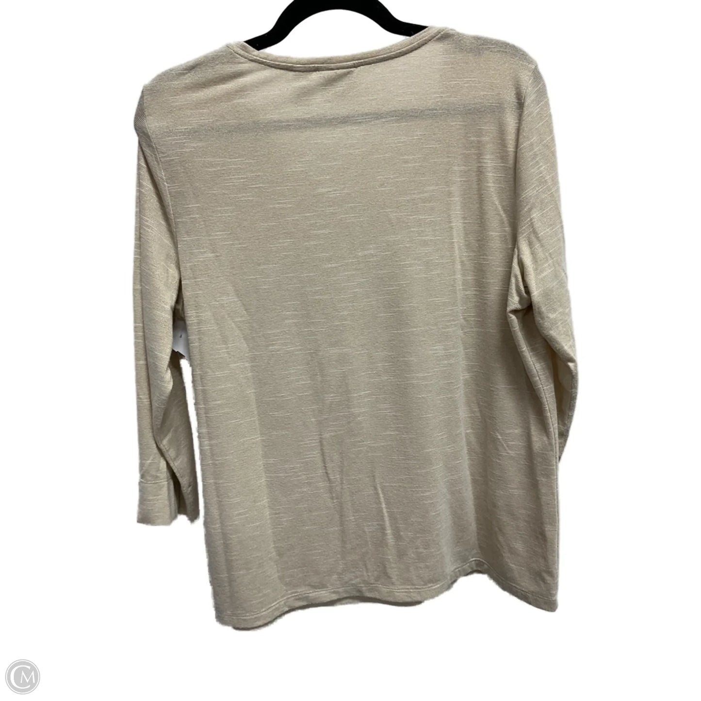Top Long Sleeve By Zenergy By Chicos In Gold, Size: L