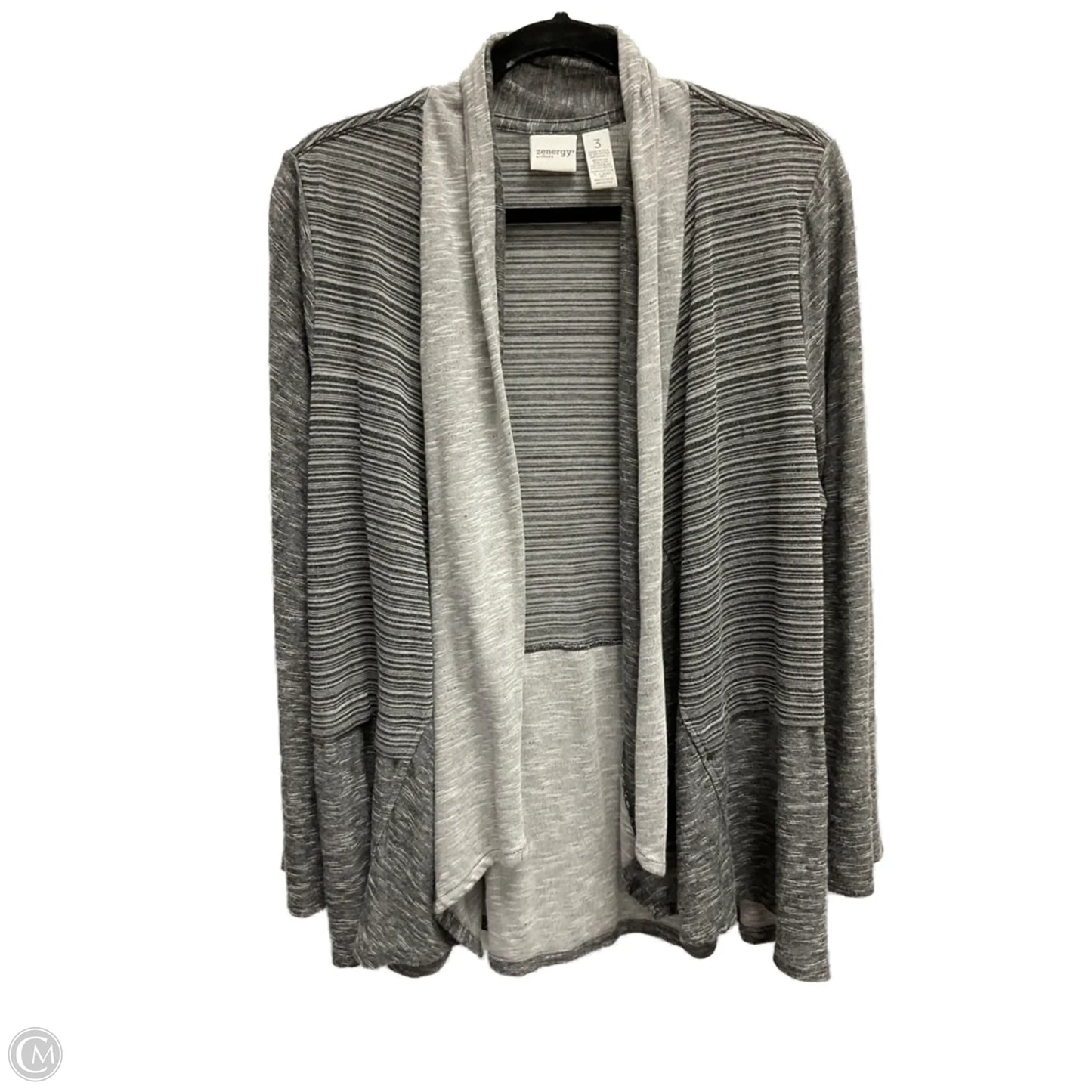 Cardigan By Zenergy By Chicos In Grey, Size: Xl