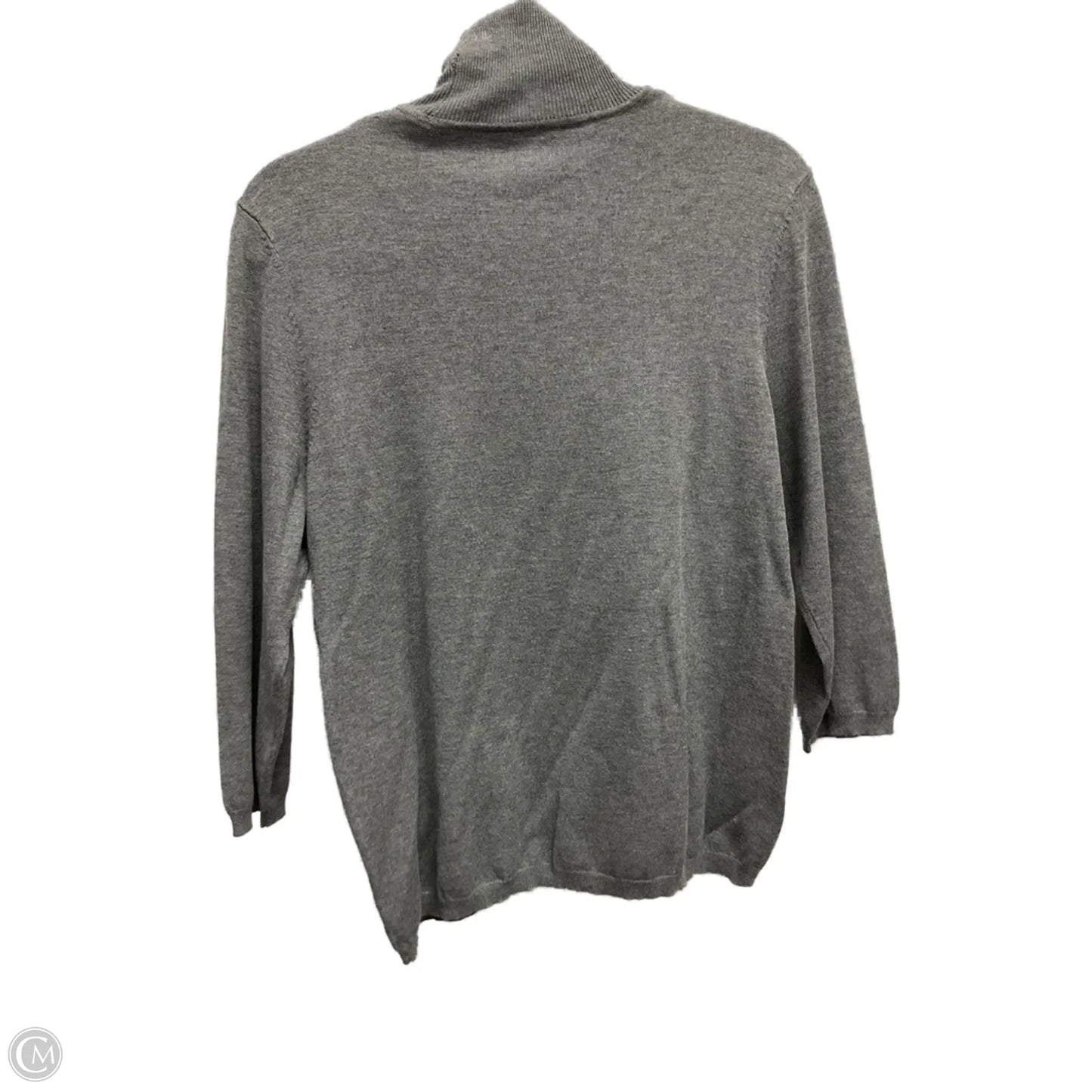 Top Long Sleeve Basic By Chicos In Grey, Size: M