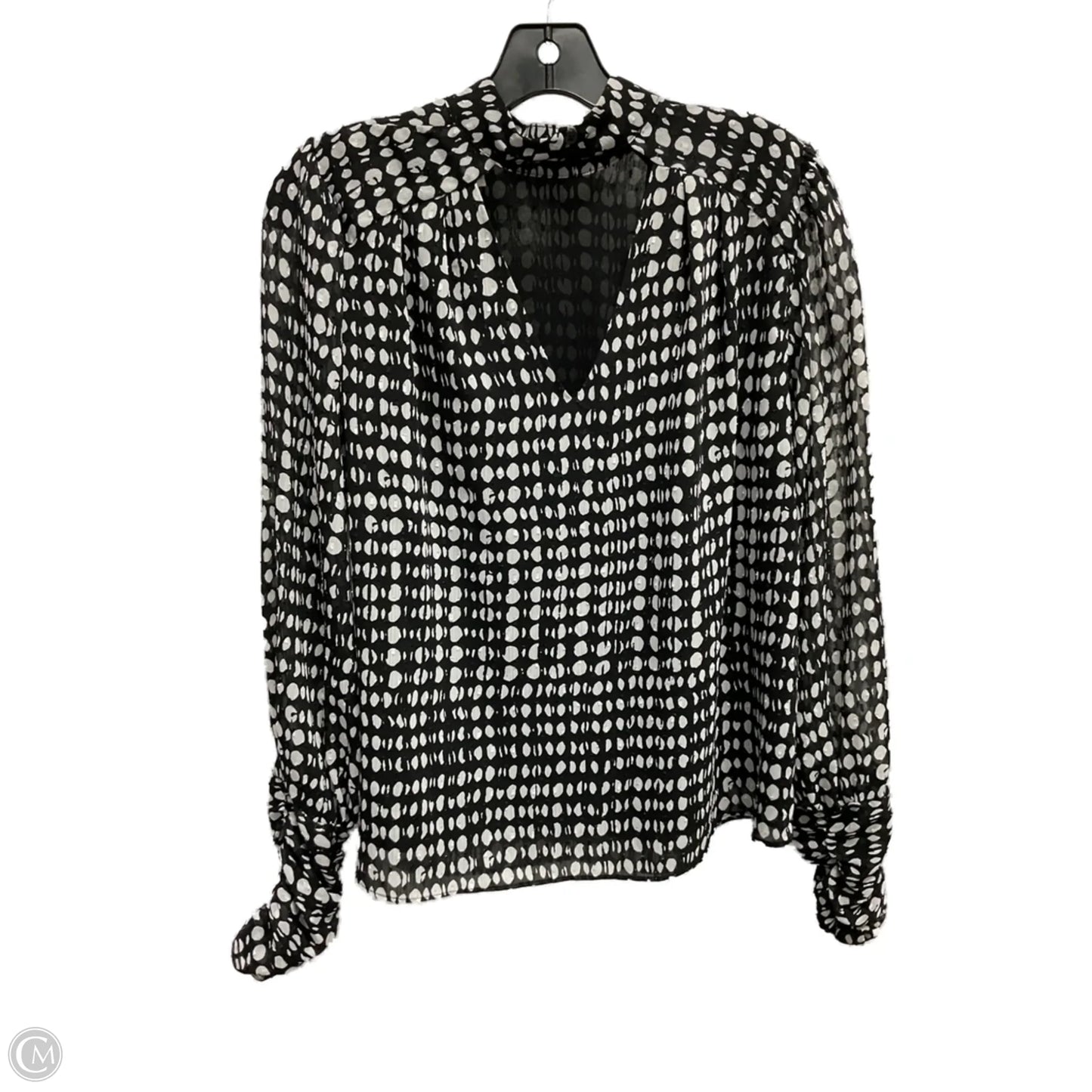 Blouse Long Sleeve By Joie In Polkadot Pattern, Size: Sp