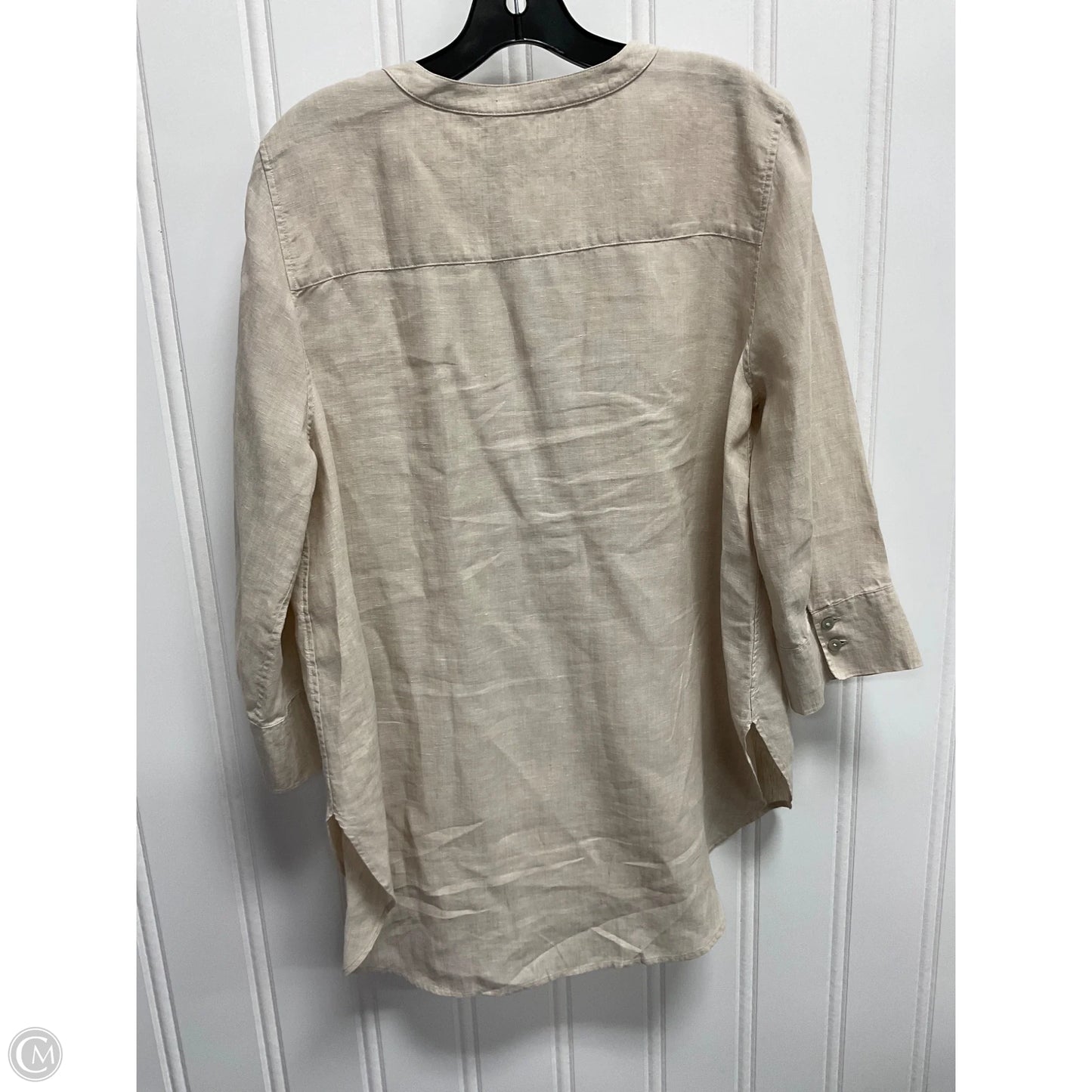 Top Long Sleeve By Chicos In Tan, Size: M