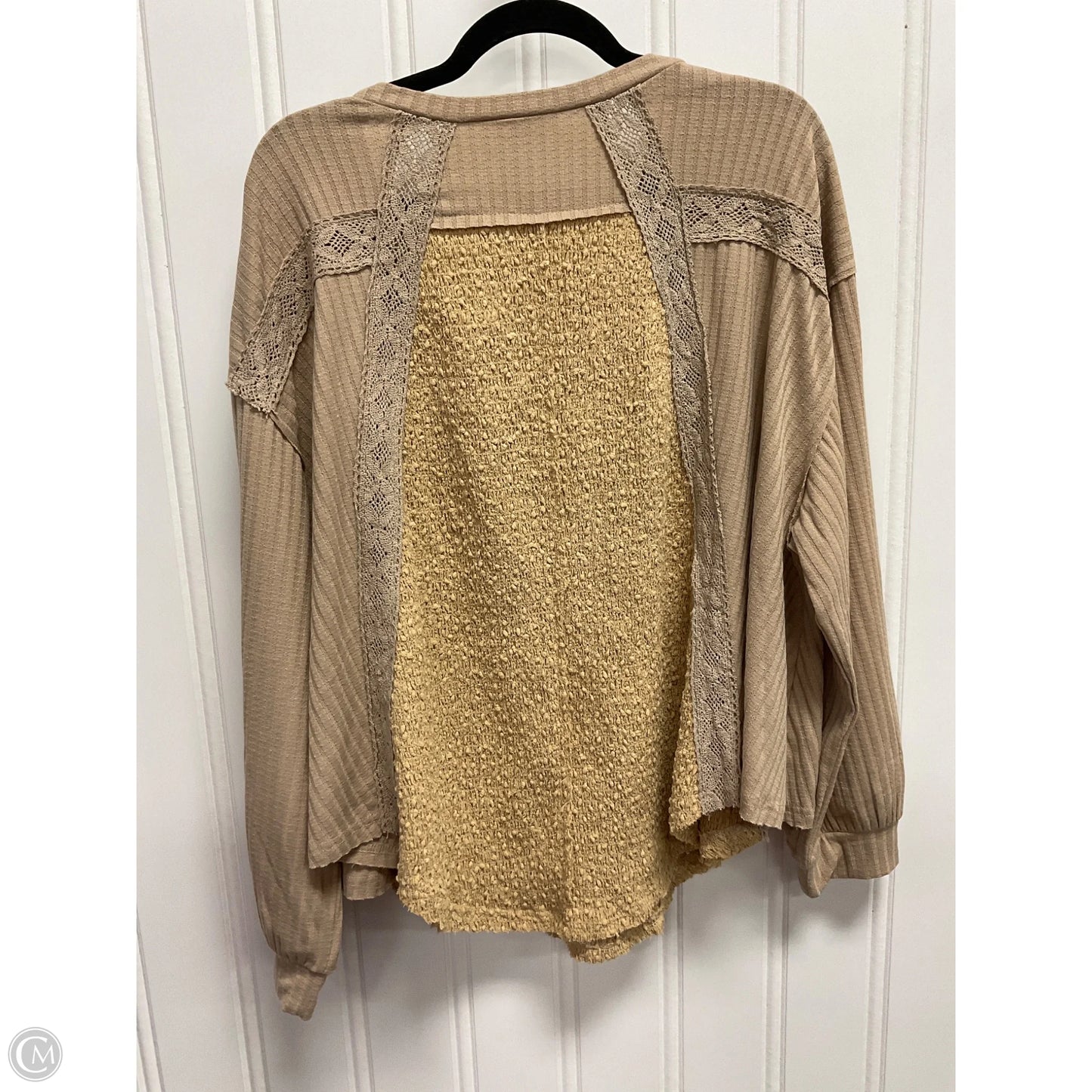 Top Long Sleeve By Pol In Brown, Size: M