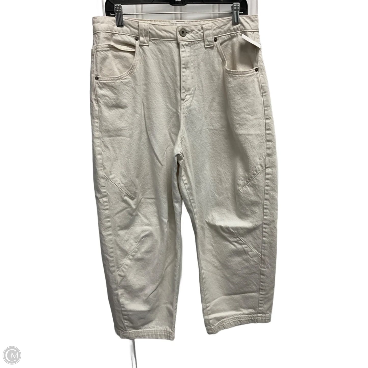 Jeans Wide Leg By Clothes Mentor In Cream, Size: 12
