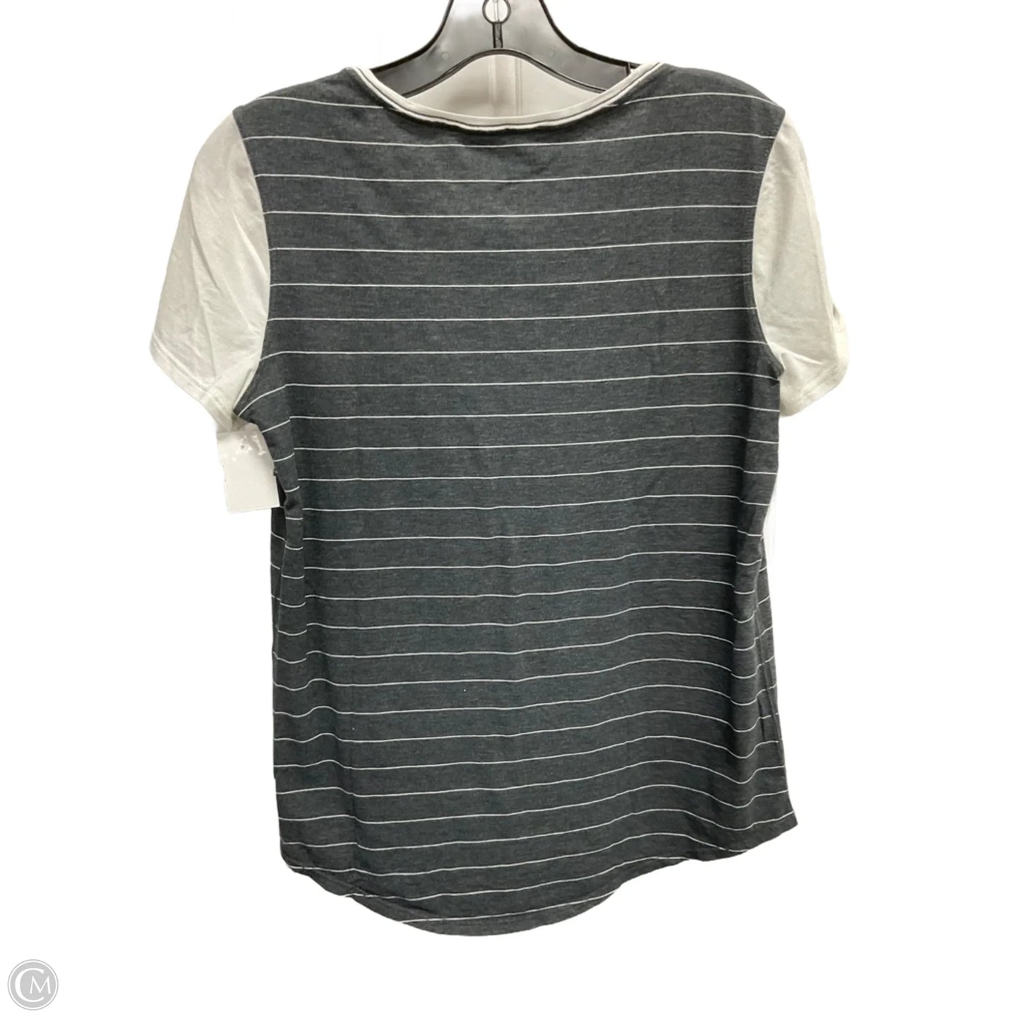 Athletic Top Short Sleeve By Lululemon In Striped Pattern, Size: M
