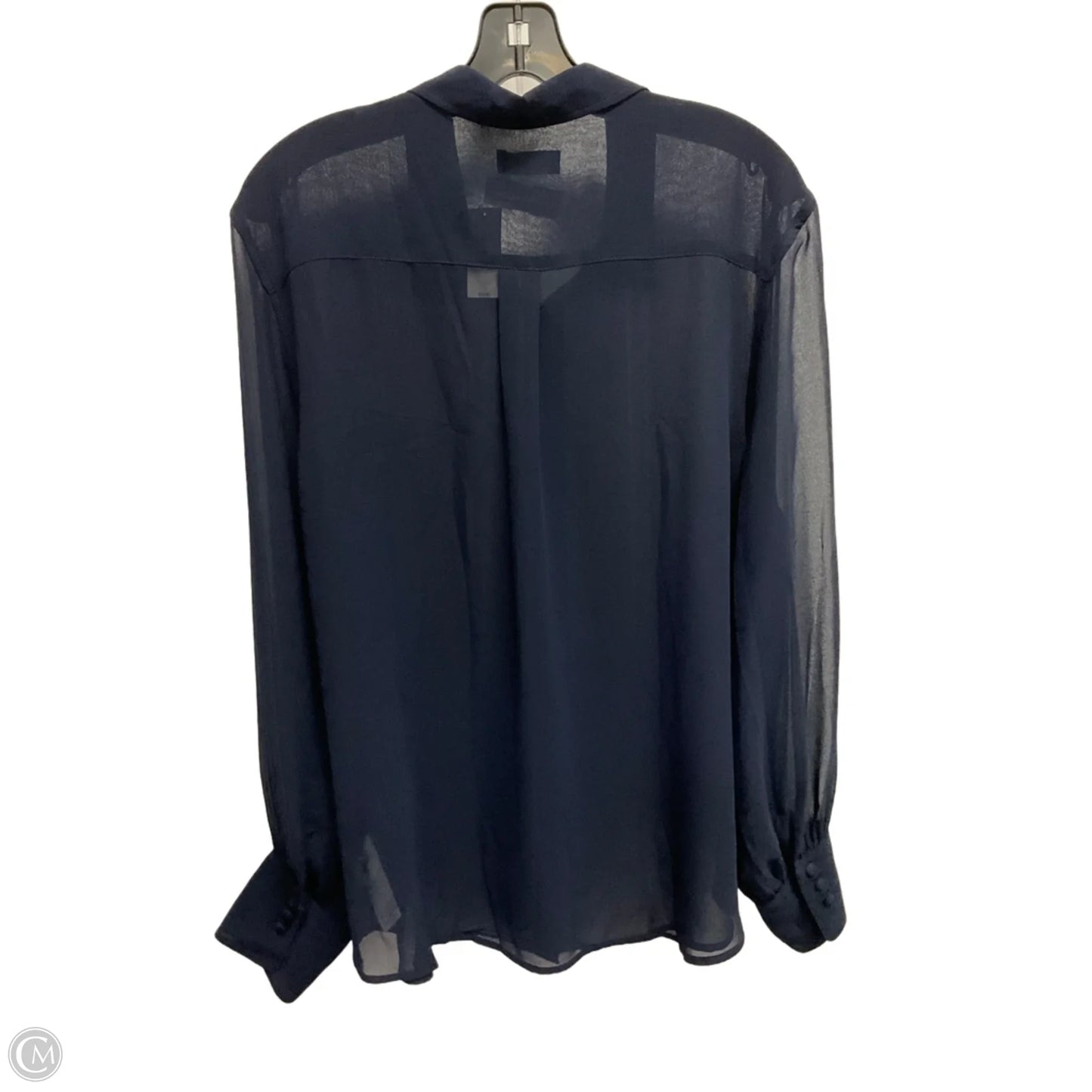 Blouse Long Sleeve By Gap In Navy, Size: L