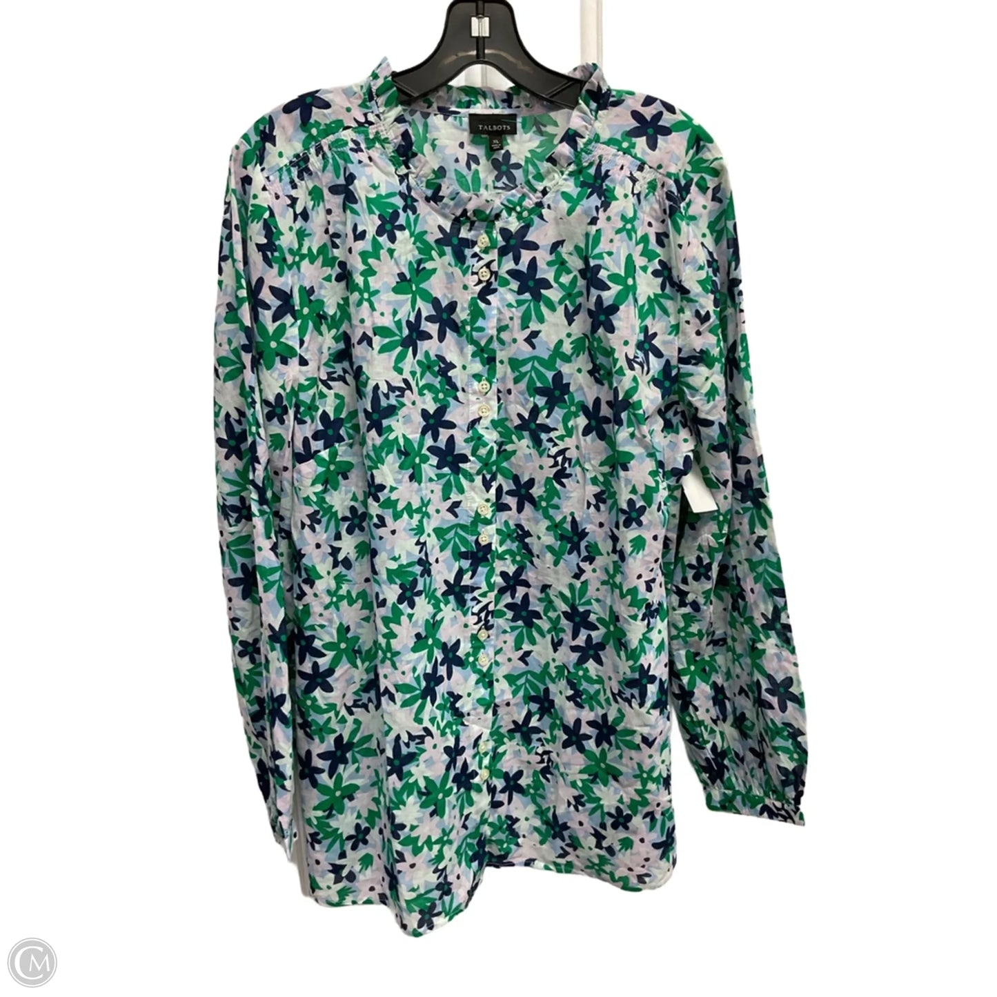 Top Long Sleeve By Talbots In Multi-colored, Size: Xl