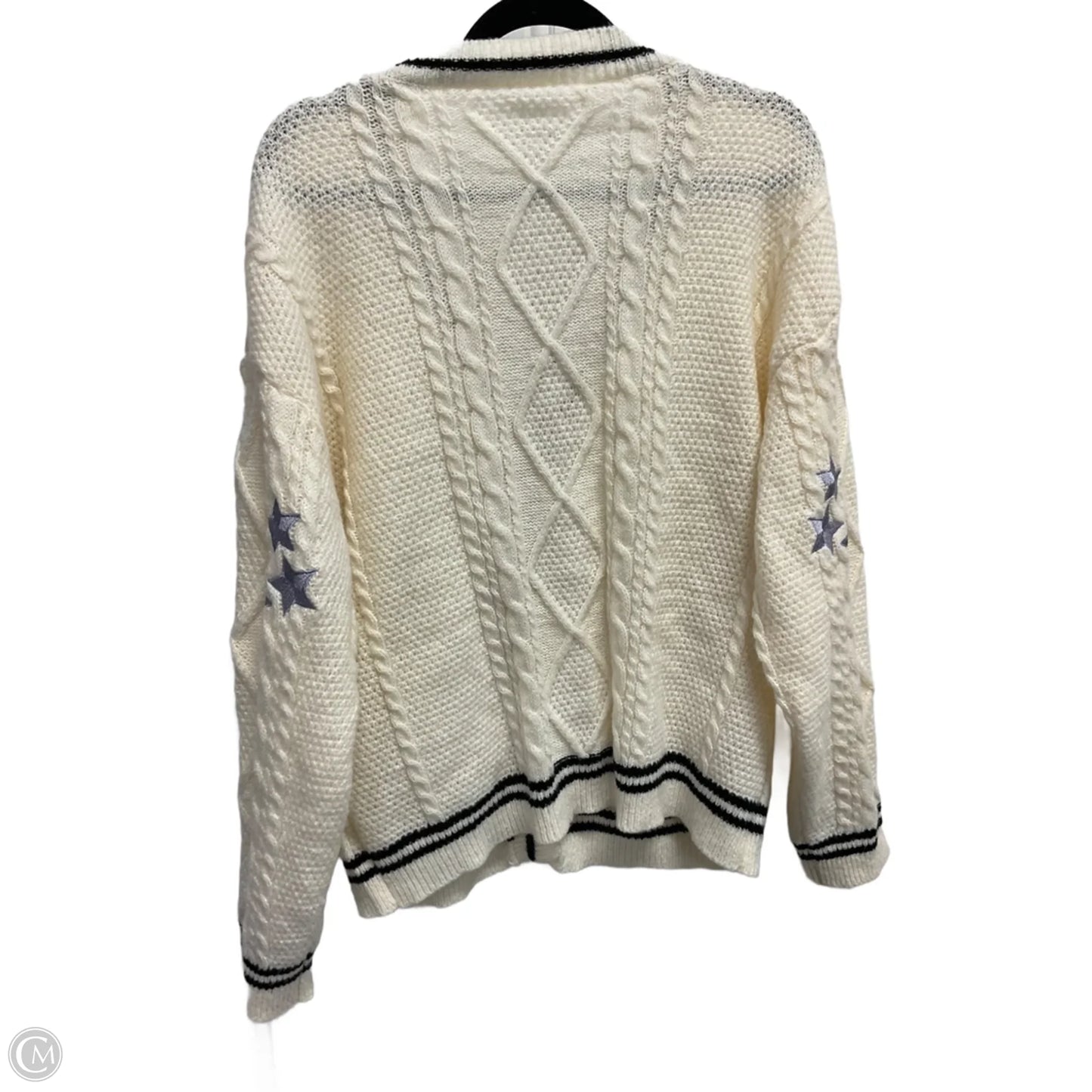 Cardigan By Clothes Mentor In Cream, Size: L