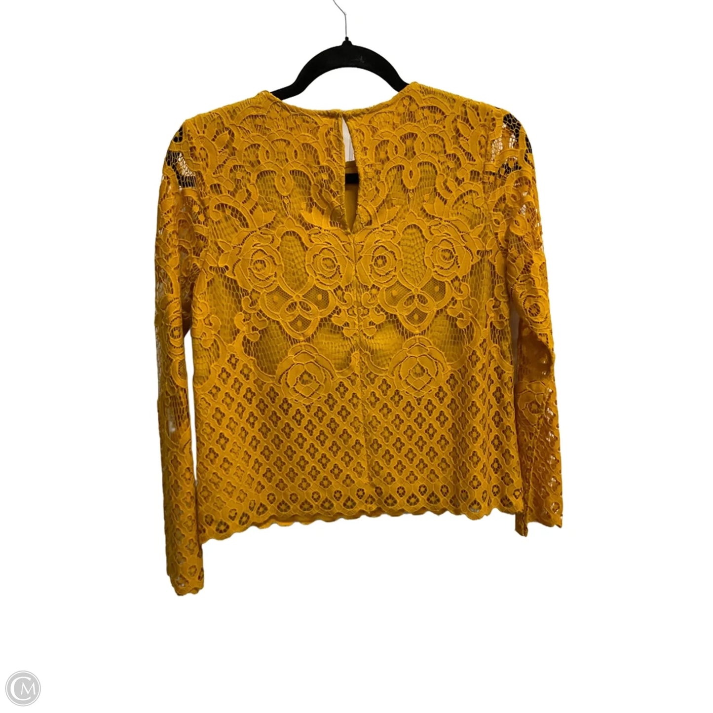 Blouse Long Sleeve By English Factory In Yellow, Size: S