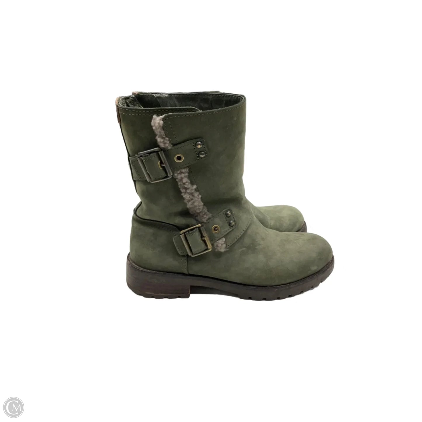 Boots Designer By Ugg In Green, Size: 7