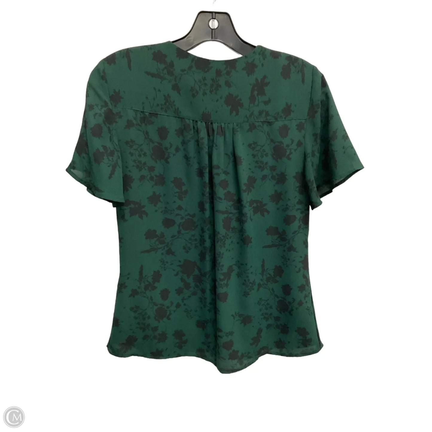 Blouse Short Sleeve By Chelsea 28 In Green, Size: Xs