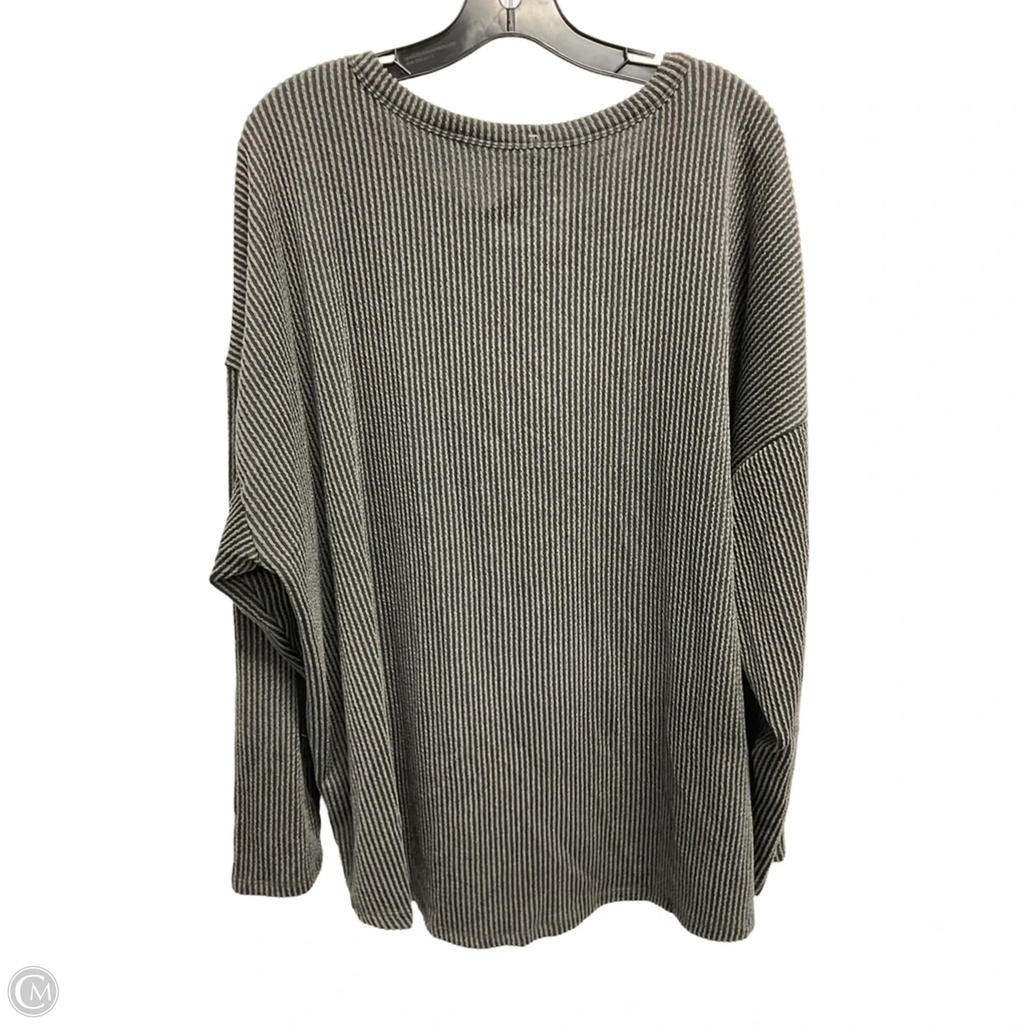 Top Long Sleeve By Maurices In Grey, Size: 2x