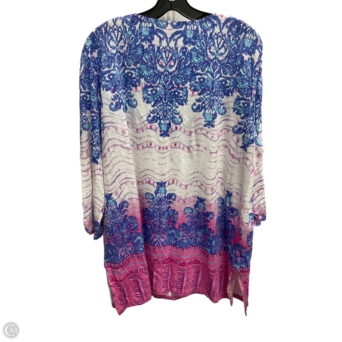 Top Long Sleeve By Chicos In Multi-colored, Size: Xl
