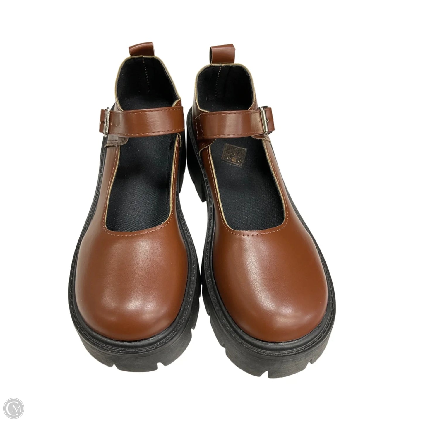 Shoes Heels Block By Clothes Mentor In Brown, Size: 8.5