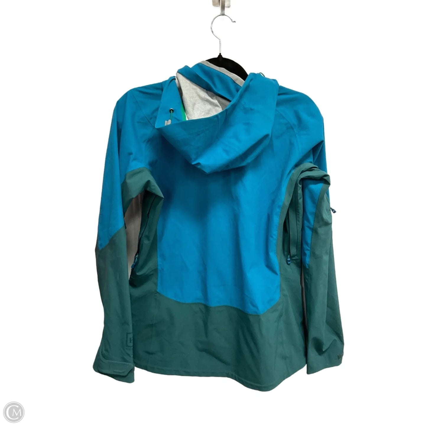 Jacket Windbreaker By Rei In Blue & Green, Size: S