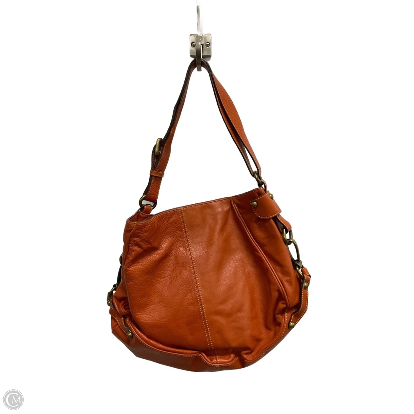 Handbag Leather By Cma, Size: Medium