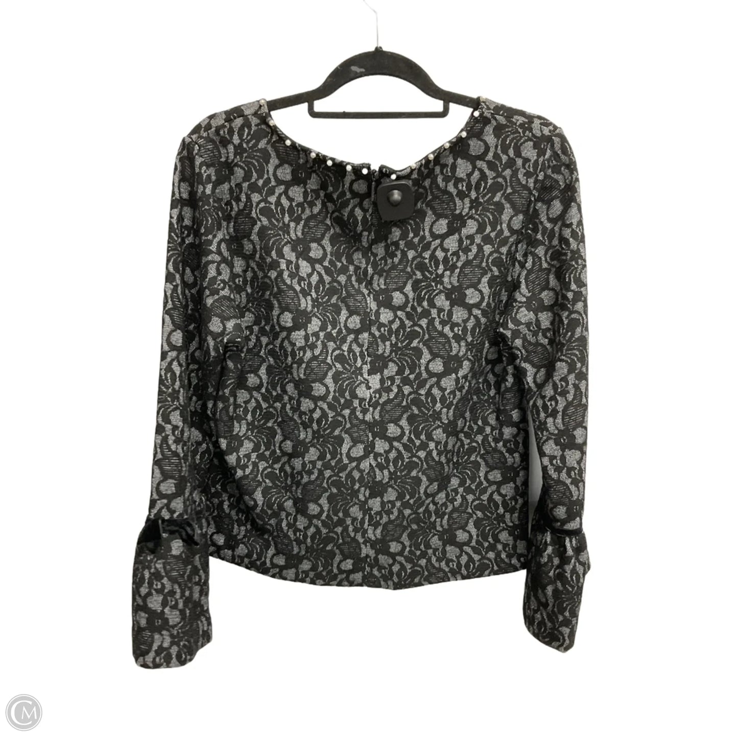 Blouse Designer By Karl Lagerfeld In Black, Size: L