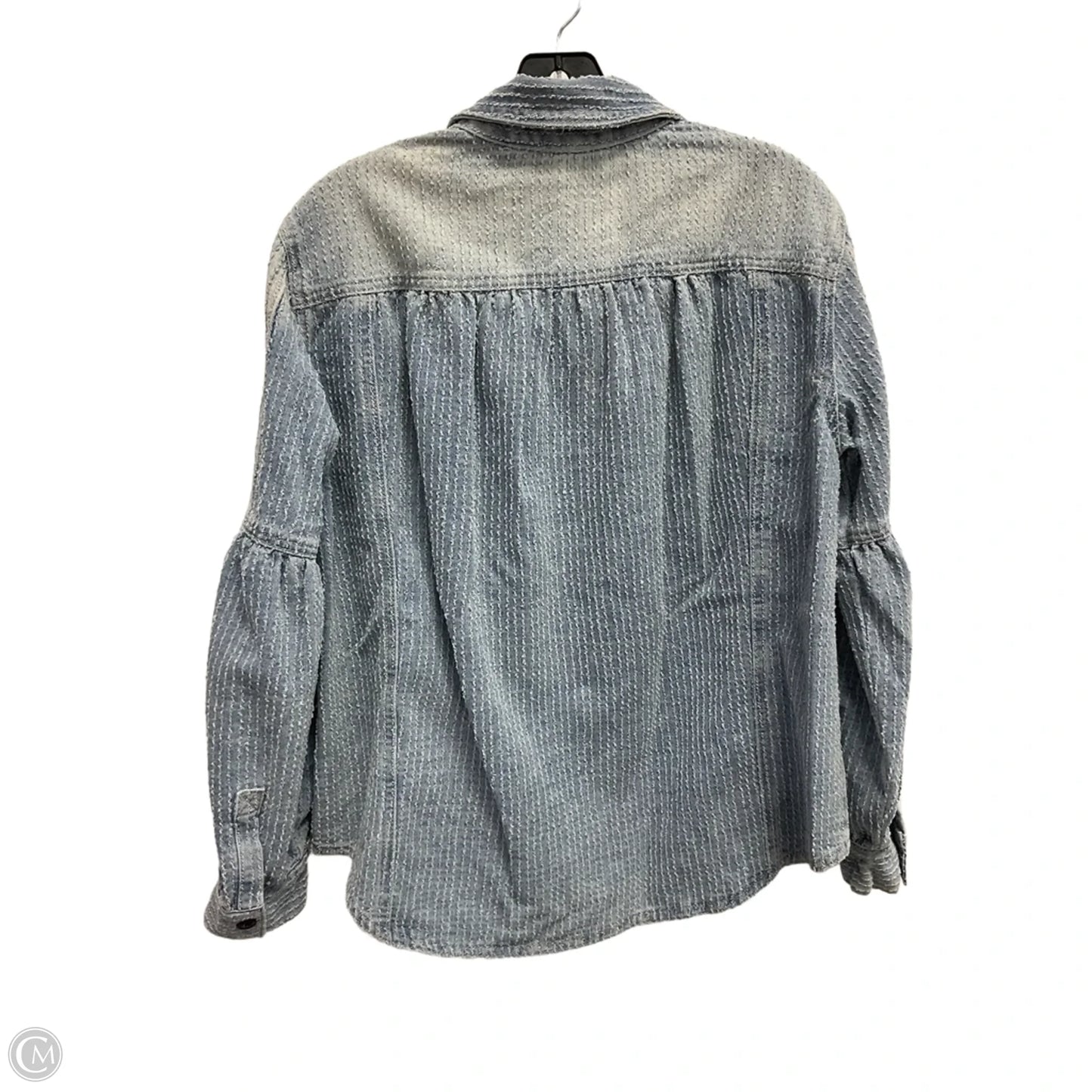 Sweatshirt Collar By Listicle In Blue Denim, Size: M