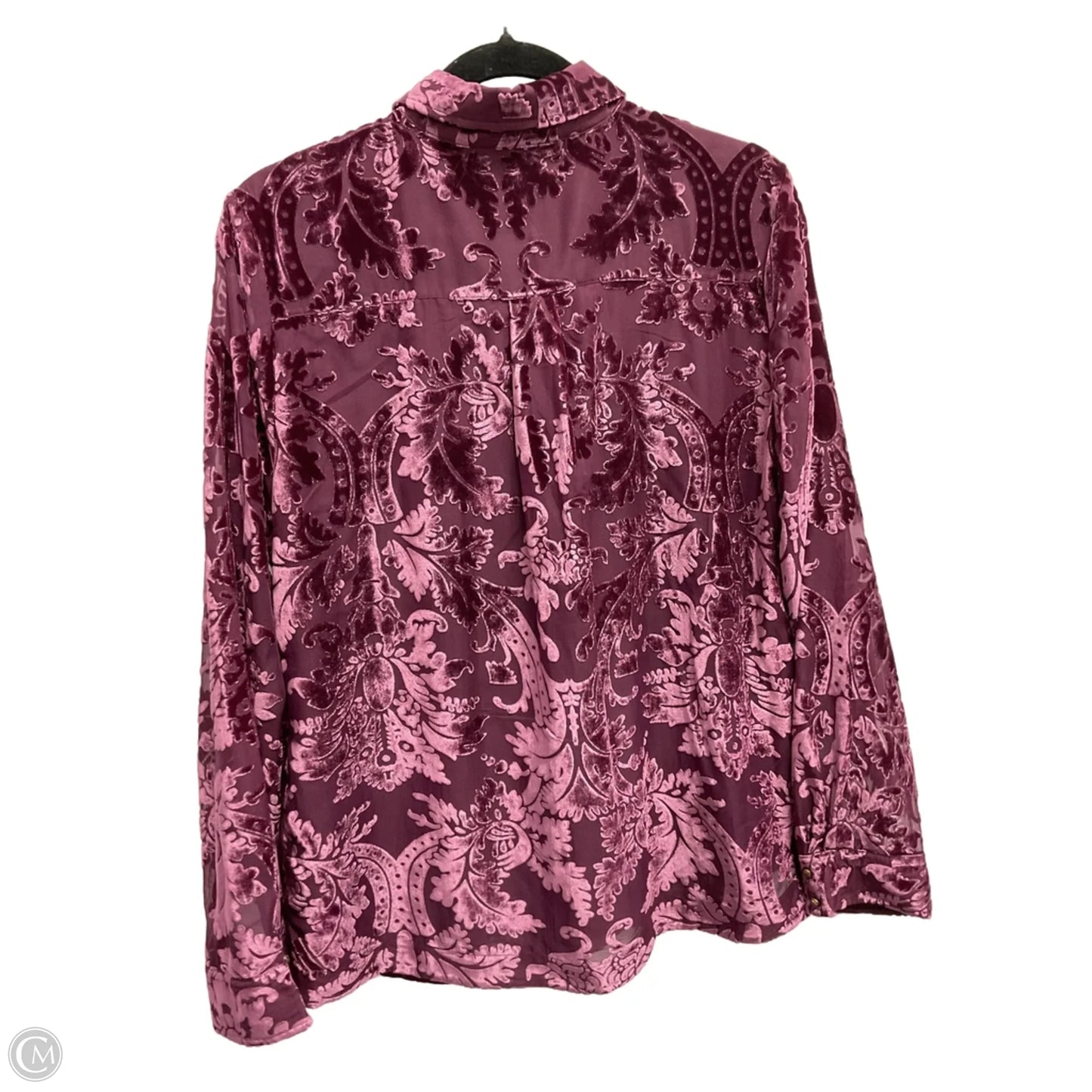 Blouse Long Sleeve By Soft Surroundings In Purple, Size: L