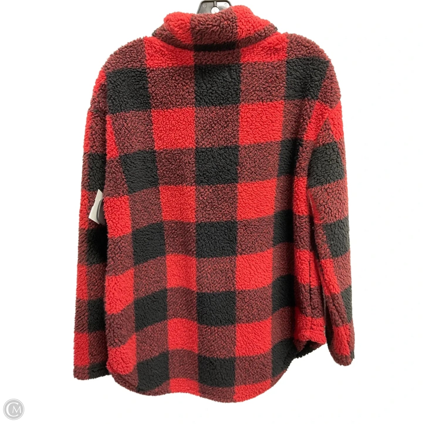 Jacket Faux Fur & Sherpa By Koolaburra By Ugg In Black & Red, Size: M