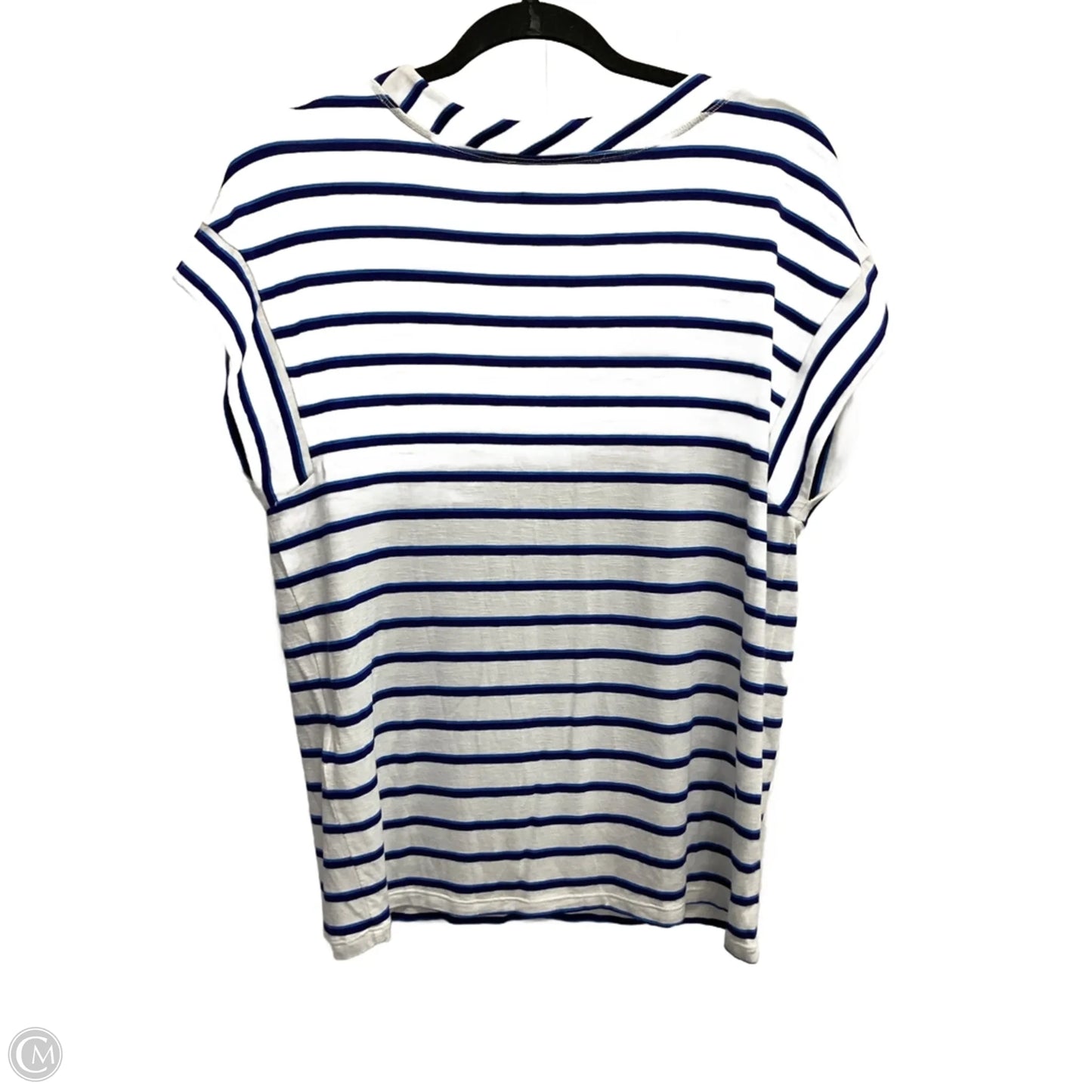 Top Short Sleeve By White House Black Market In Striped Pattern, Size: M