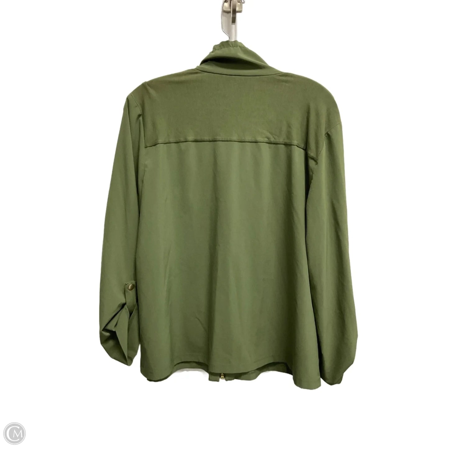 Jacket Utility By Chicos In Green, Size: L