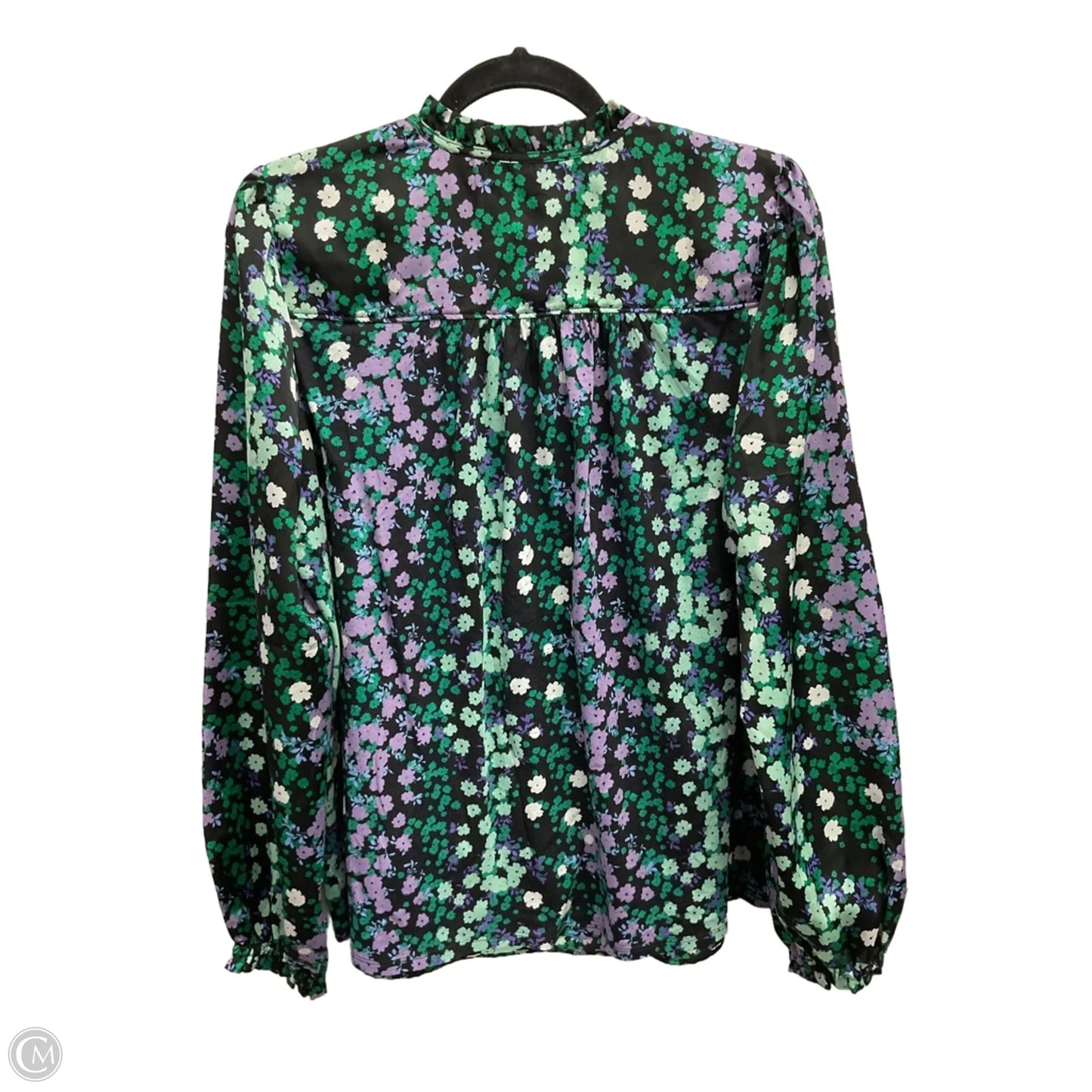 Blouse Long Sleeve By Loft In Floral Print, Size: L