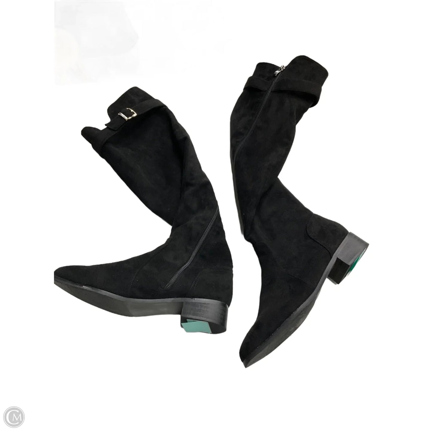 Boots Knee Heels By Clothes Mentor In Black, Size: 10