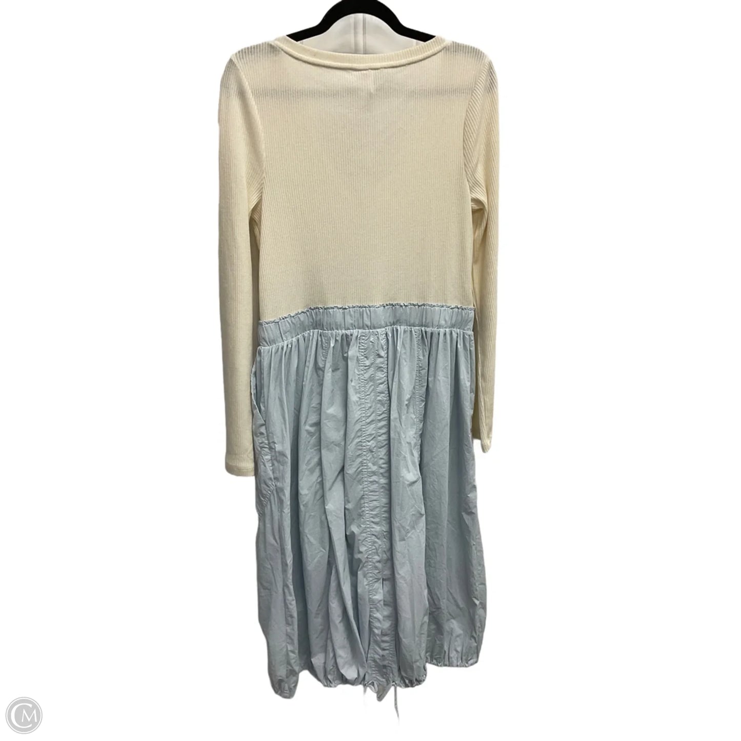 Dress Casual Maxi By Daily Practice By Anthropologie In Blue & White, Size: L