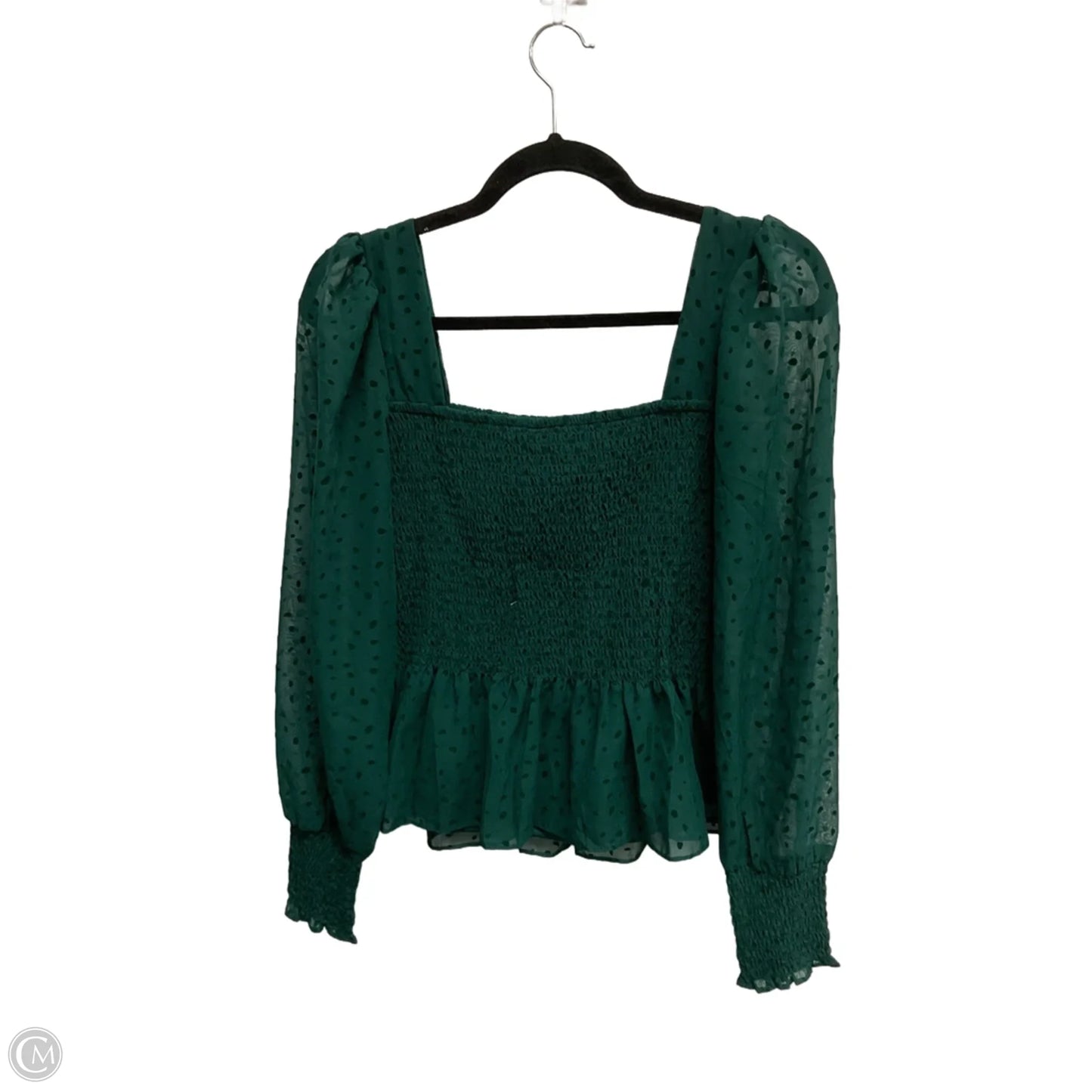 Blouse Long Sleeve By Nine West In Green, Size: M