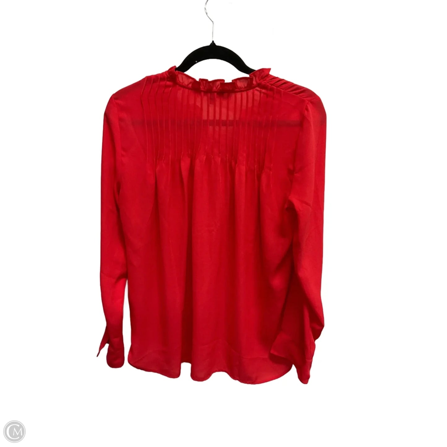 Blouse Long Sleeve By J. Crew In Red, Size: S
