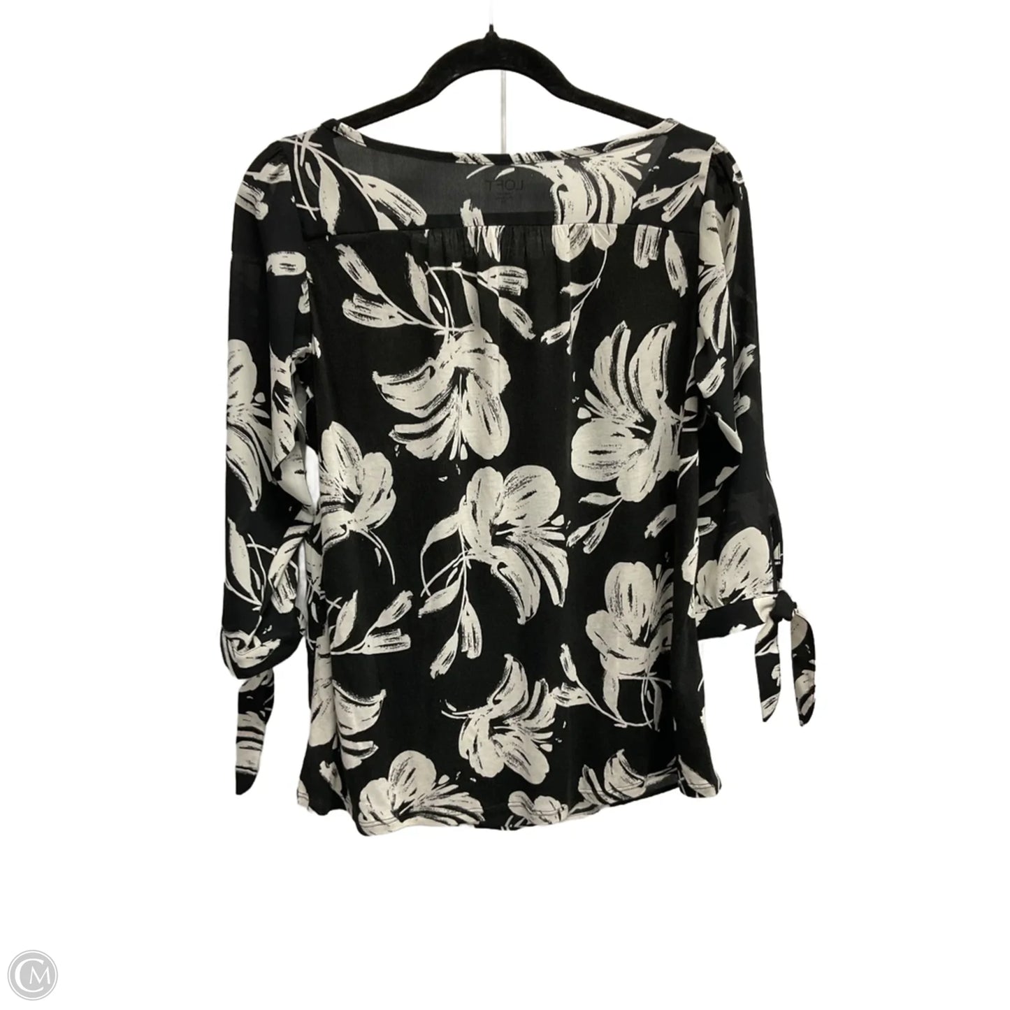 Blouse Long Sleeve By Loft In Floral Print, Size: Xs