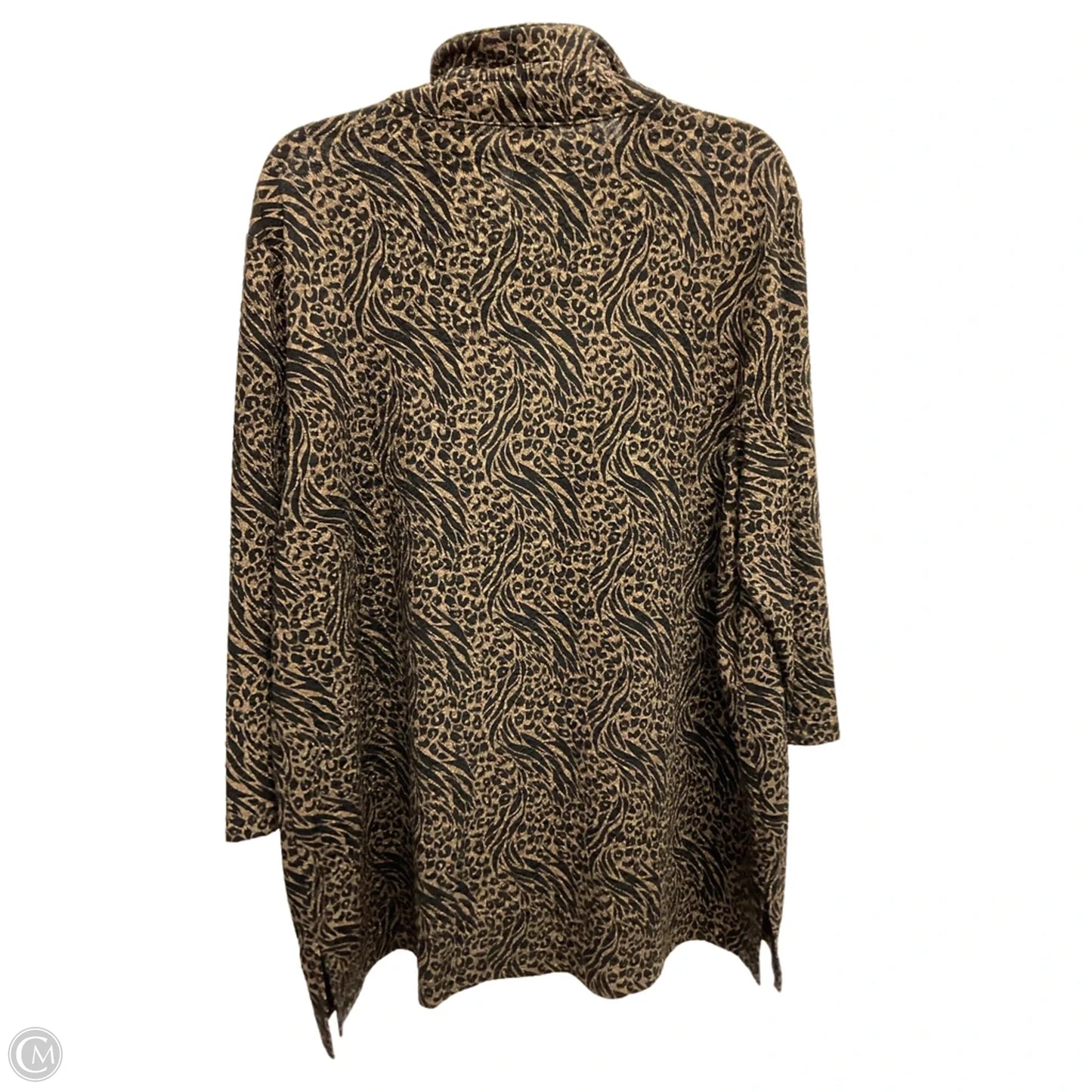 Jacket Shirt By Easywear By Chicos In Animal Print, Size: Xl