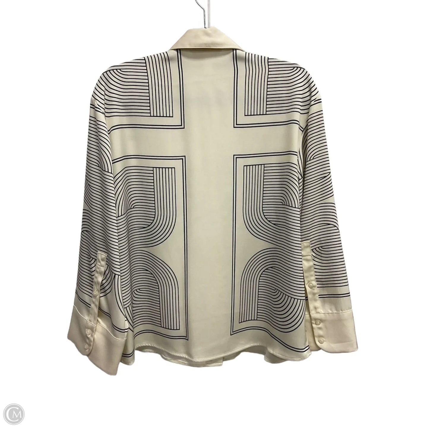 Blouse Long Sleeve By H&m In Striped Pattern, Size: S