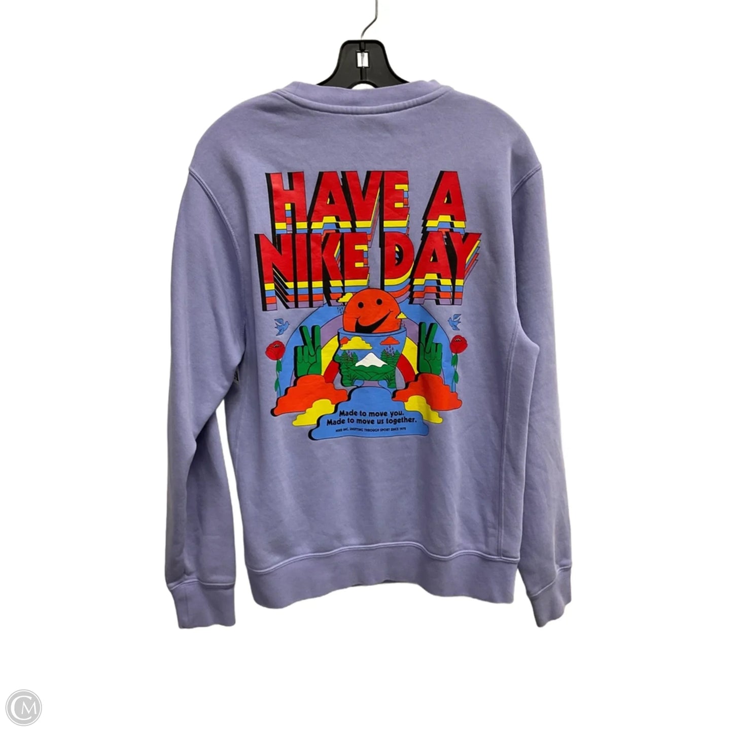 Sweatshirt Crewneck By Nike Apparel In Purple, Size: S
