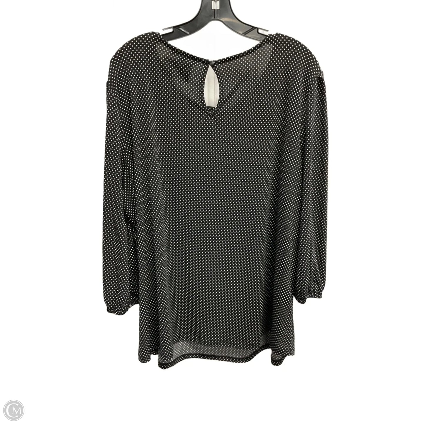 Top Long Sleeve By Adrianna Papell In Polkadot Pattern, Size: 2x