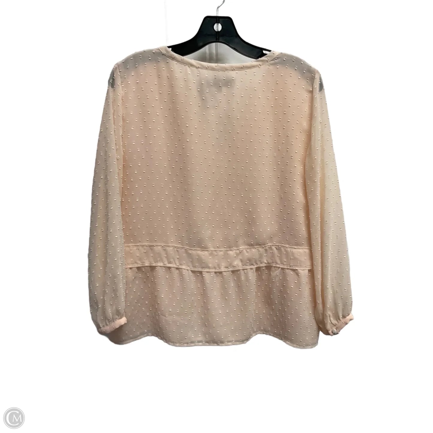 Blouse Long Sleeve By Loft In Pink, Size: S