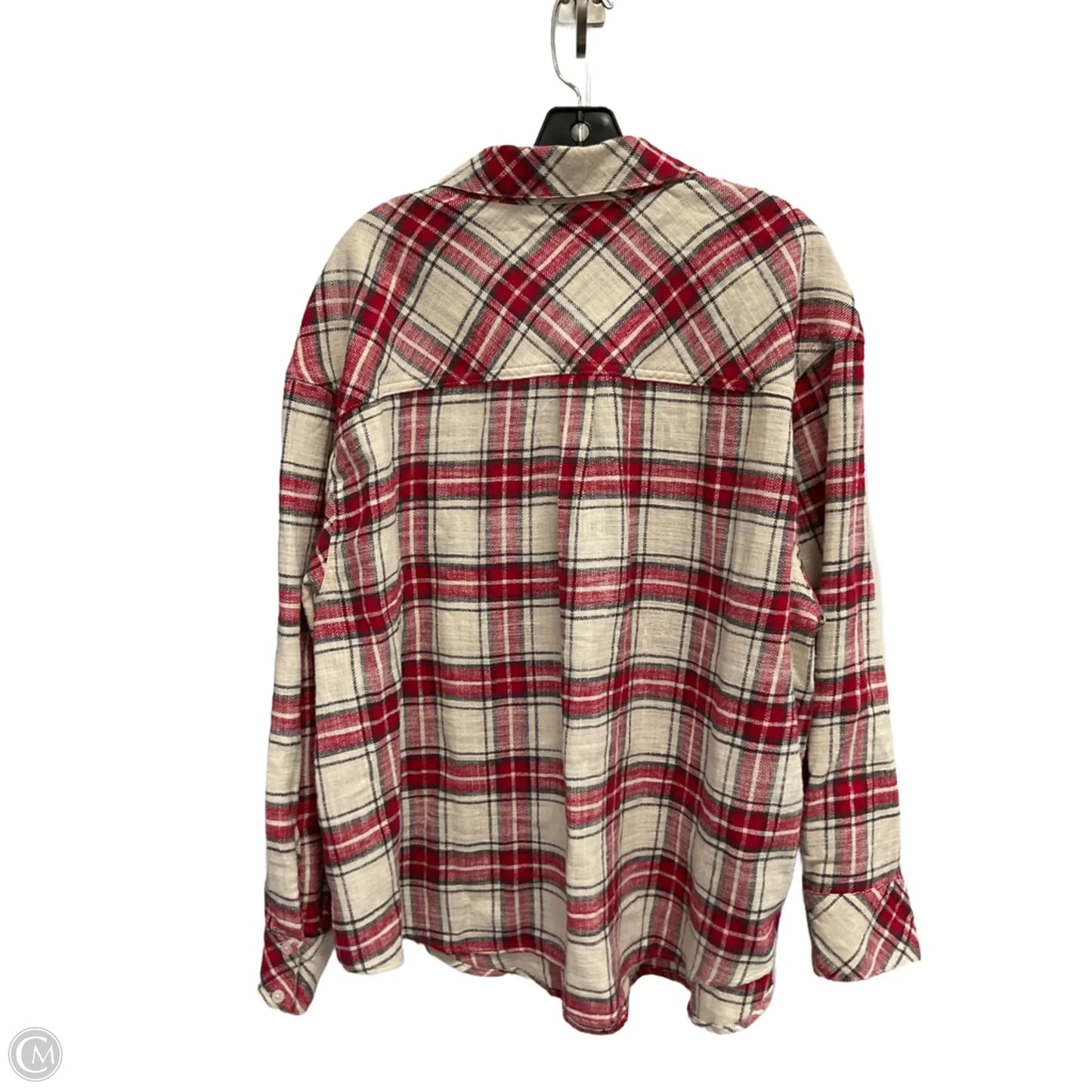 Top Long Sleeve By Torrid In Plaid Pattern, Size: 2x