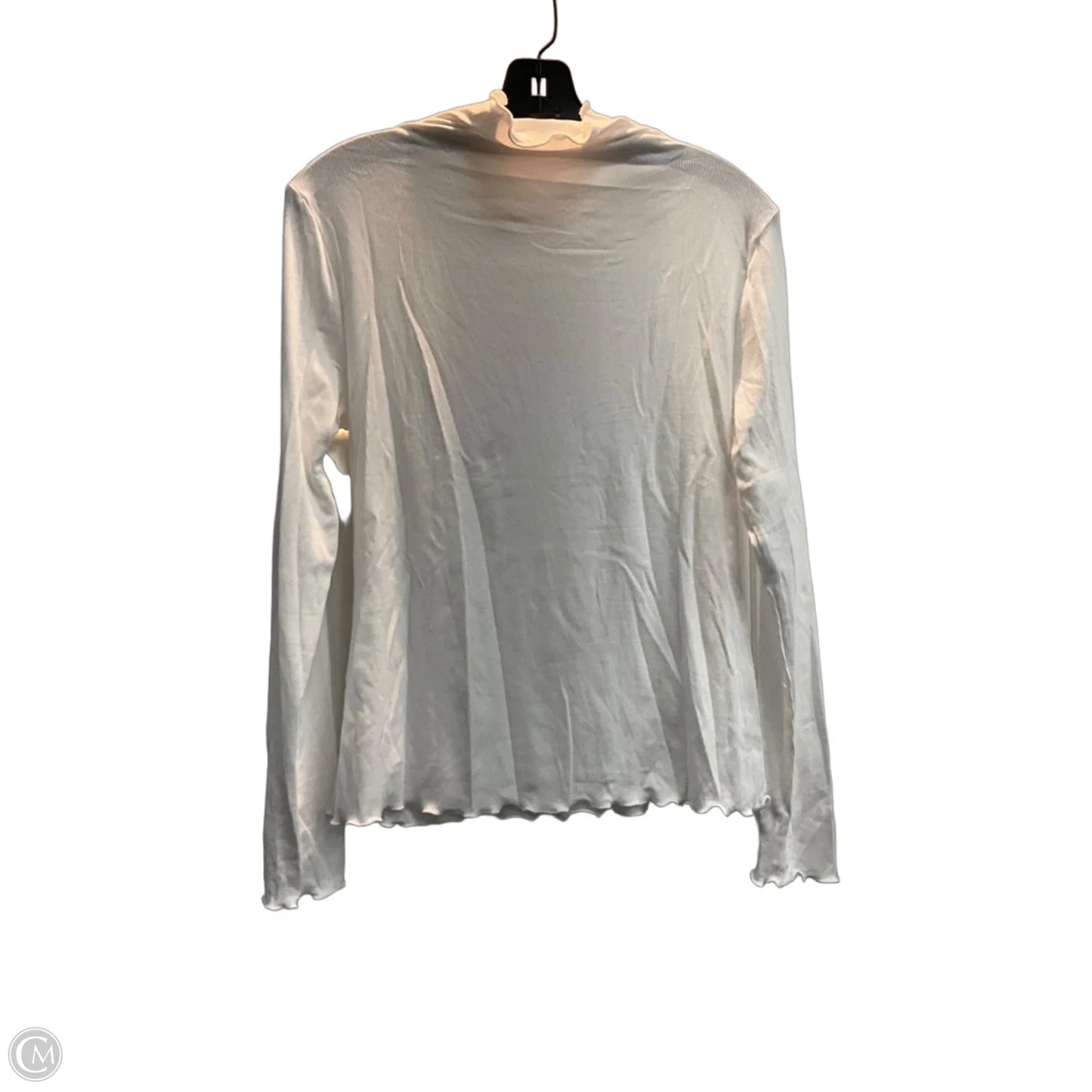 Top Long Sleeve Basic By Clothes Mentor In White, Size: L